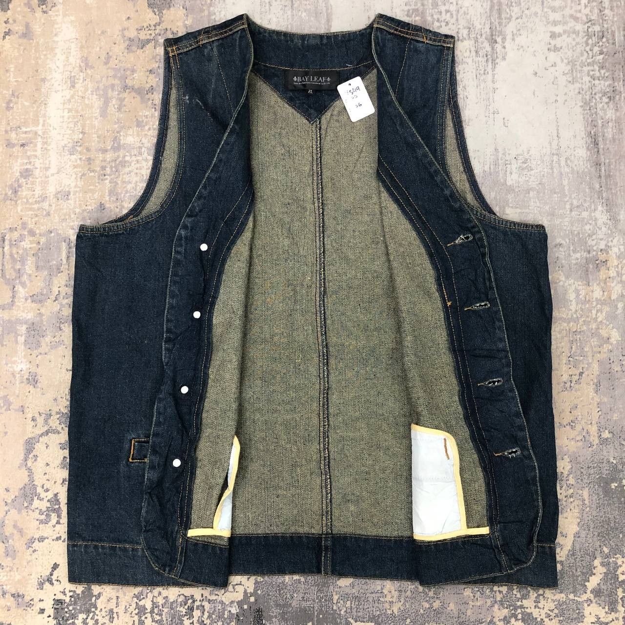 Japanese Brand Y549 JAPAN BAY LESF DENIM VESTS Size US XXL / EU 58 / 5 - 3 Thumbnail