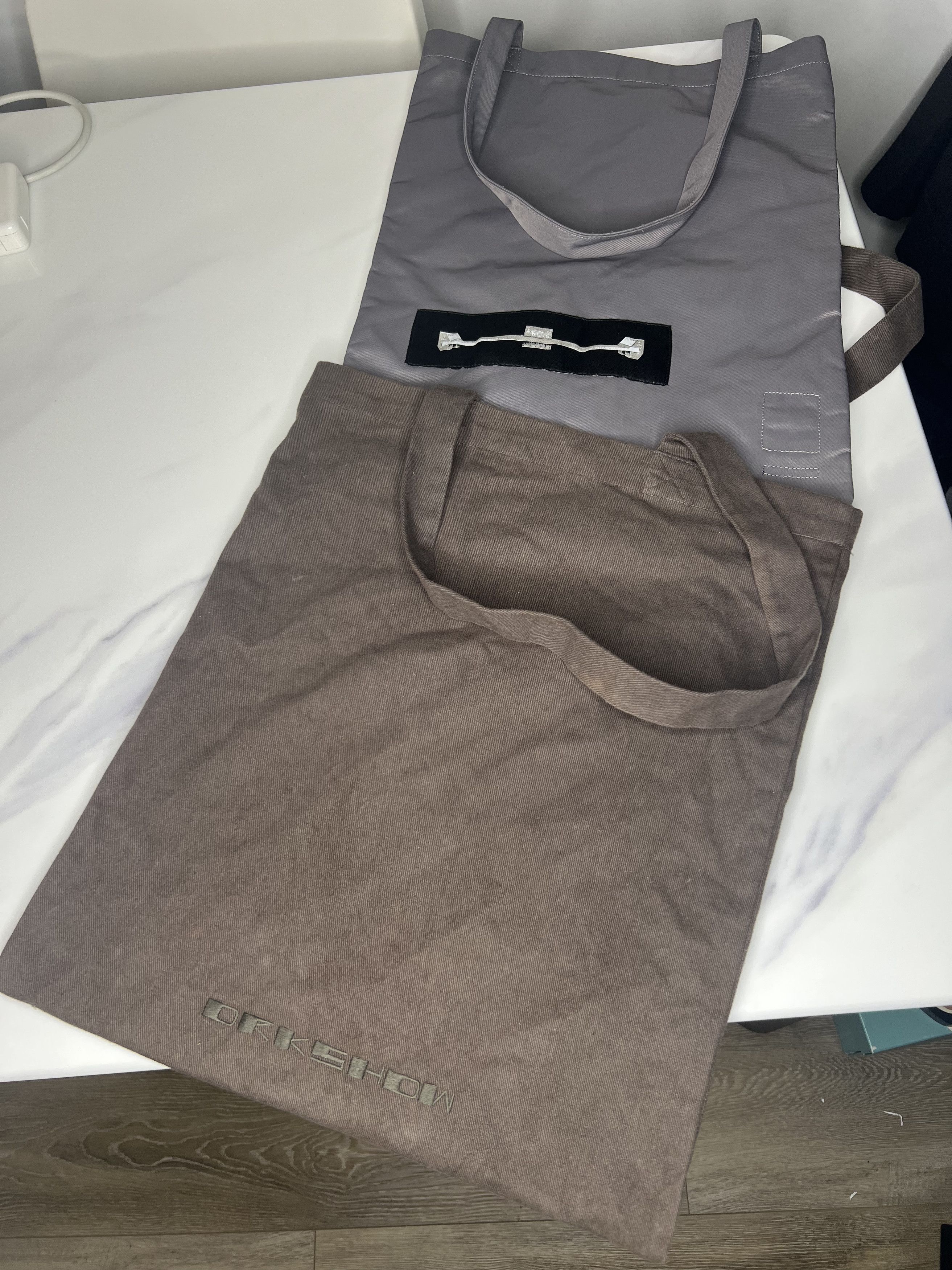 Rick Owens Drkshdw DRKSHDW Grey/Blue Medium Techno Trench Tote Size ONE SIZE - 16 Thumbnail