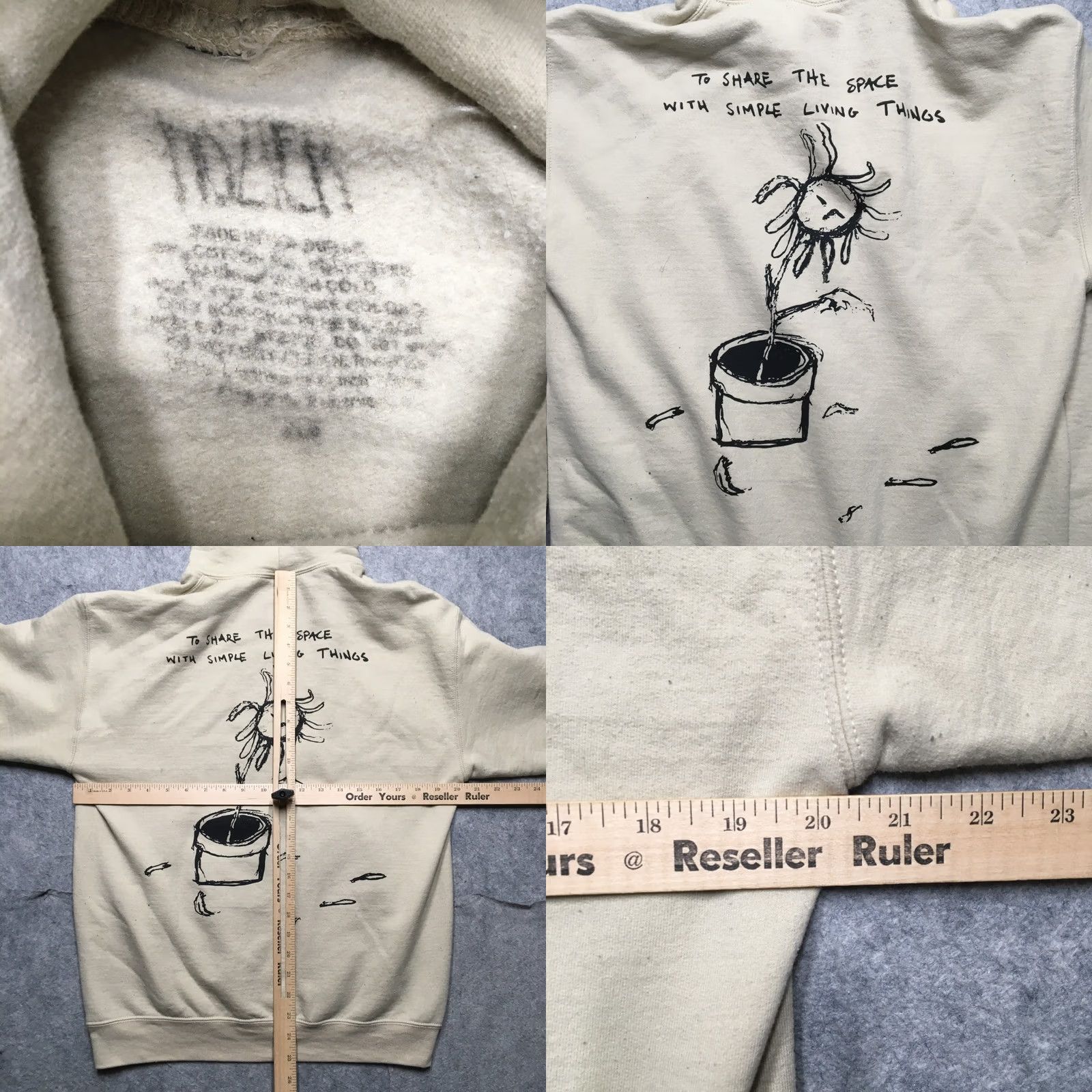 Vintage Hozier Hoodie Mens M Beige Pullover Sweatshirt Graphic Back Band Merch Fleece Size US M / EU 48-50 / 2 - 8 Thumbnail