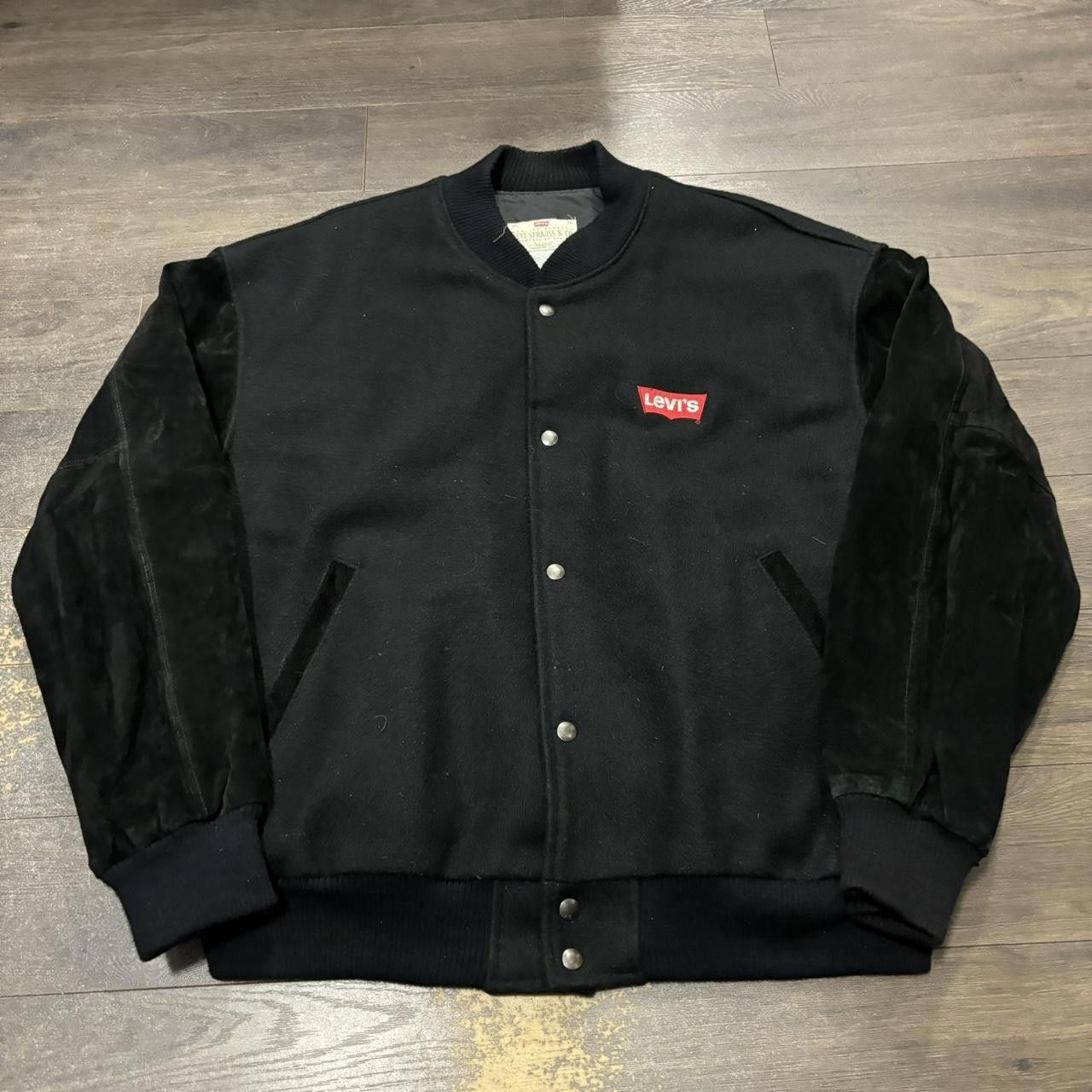 Levi's vintage Levi’s blue jeans factory made varsity jacket 90s XL Size US XL / EU 56 / 4 - 3 Thumbnail