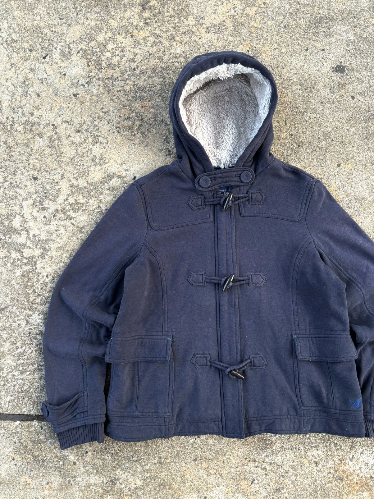American Eagle Outfitters Faded AMERICAN EAGLE Fur Hoodie Size US M / EU 48-50 / 2 - 2 Thumbnail