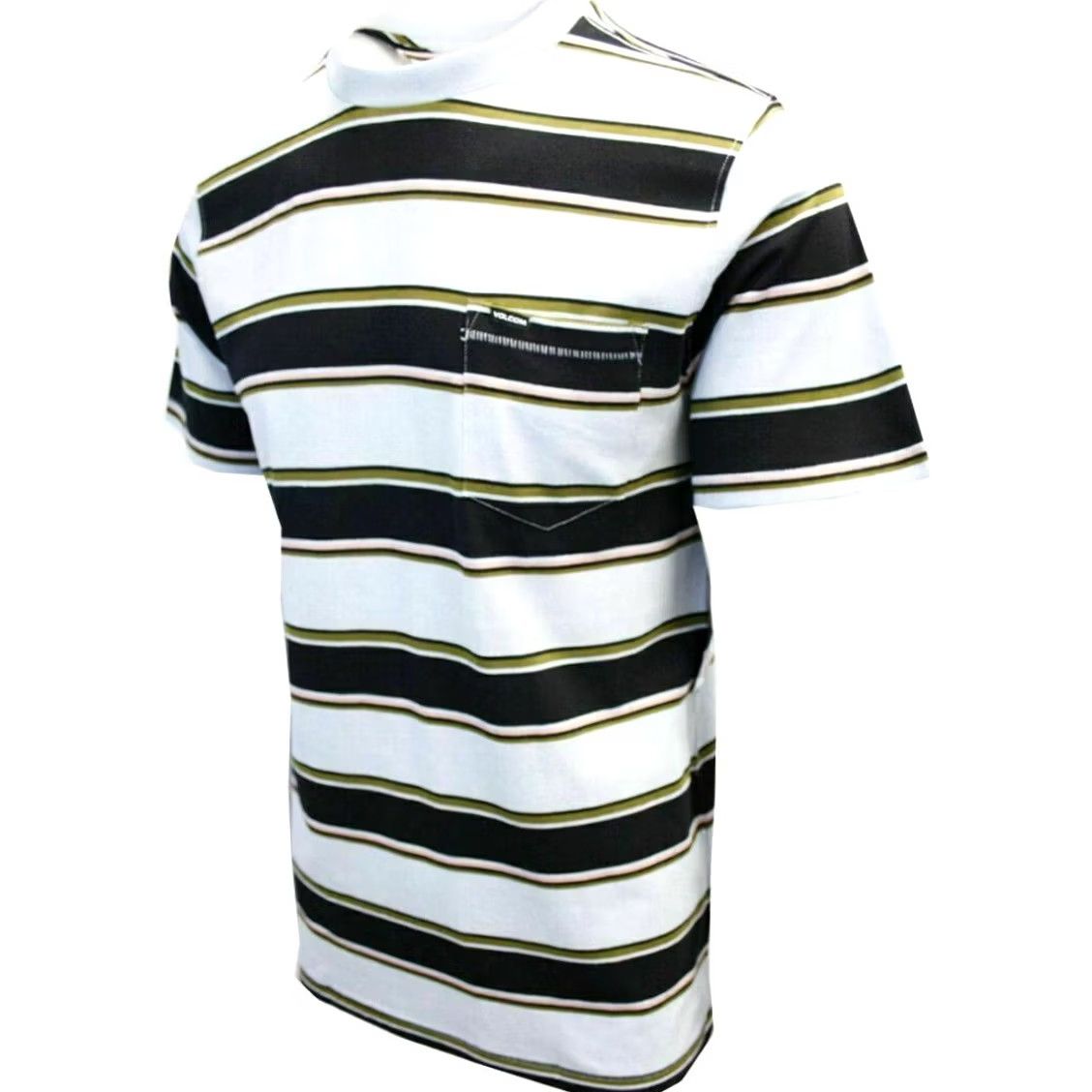 Volcom Volcom Men's Pale Blue Laney Crew T-Shirt S06 Striped Short Sleeve Logo Vintage: No Size US S / EU 44-46 / 1 - 2 Thumbnail