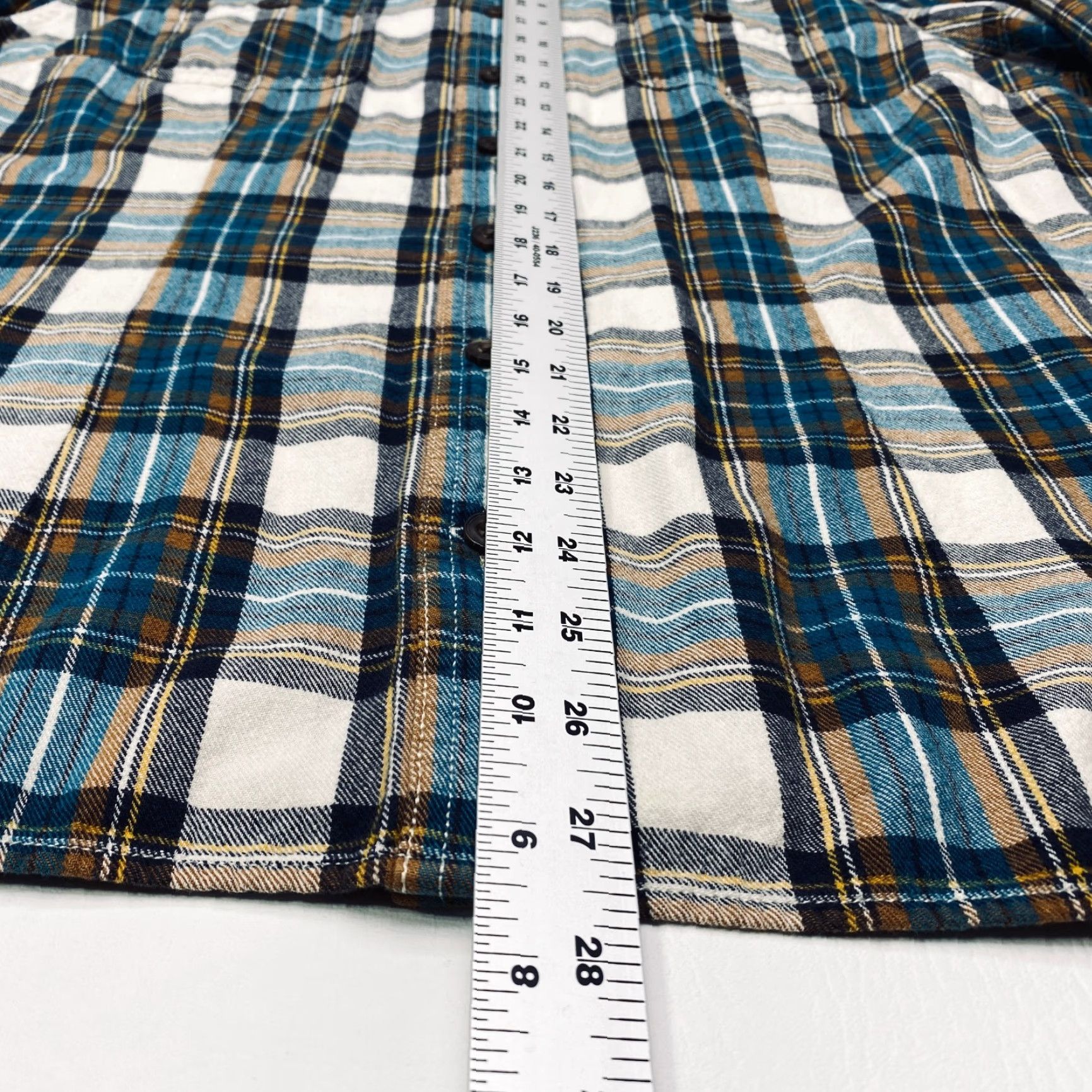 CO Duluth Trading Co Flannel Shirt Mens 2XL Blue Plaid Long Sleeve Button Up 7584 Size US XXL / EU 58 / 5 - 7 Thumbnail