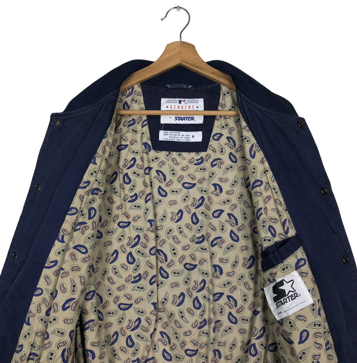 New York Yankees 🔥VINTAGE BOMBER JACKET NEW YORK YANKEES STARTER BIG LOGO Size US M / EU 48-50 / 2 - 11 Thumbnail