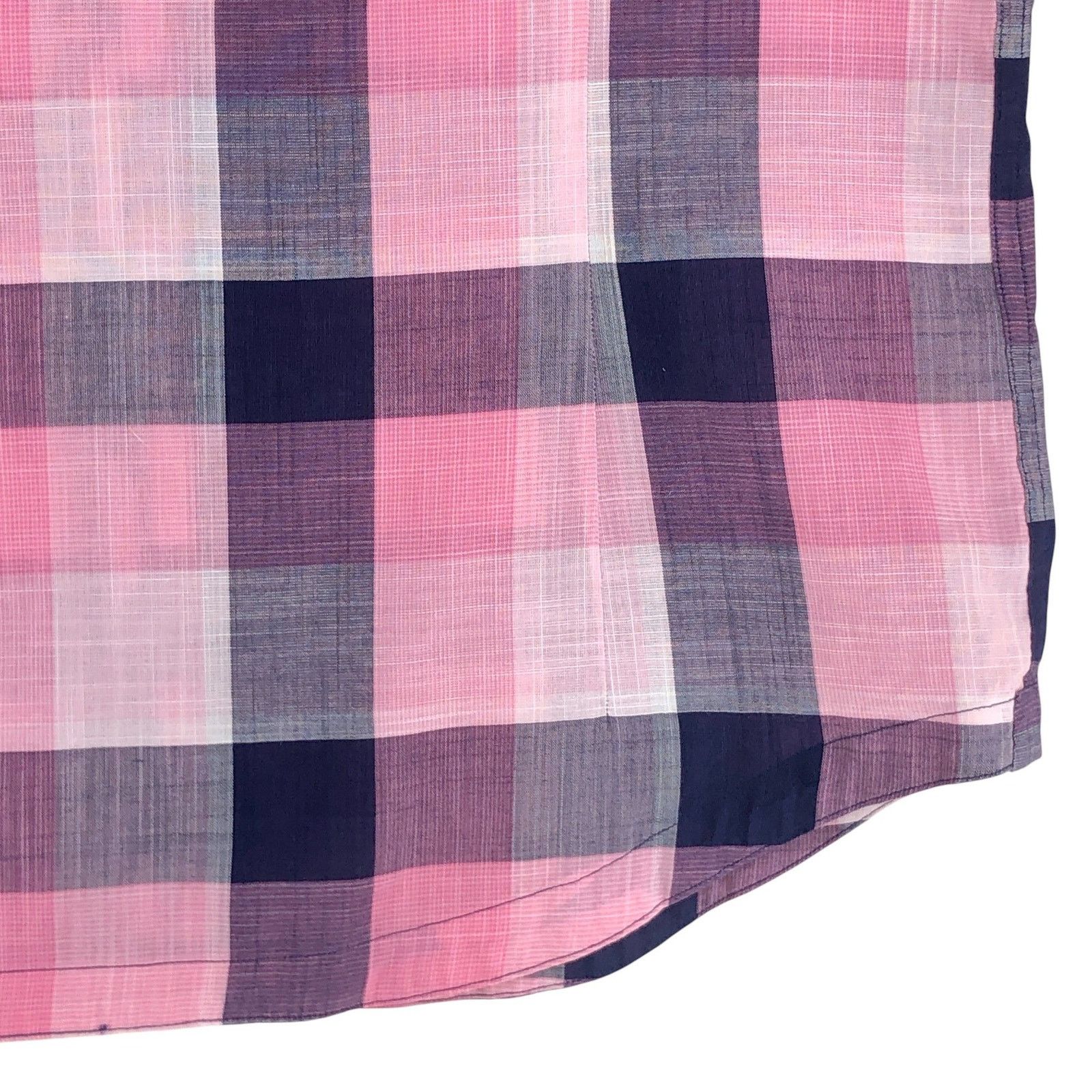 Good Man Brand GoodMan Brand Shirt S Pink Navy Plaid Short Sleeve TINY FLAW Size US S / EU 44-46 / 1 - 12 Thumbnail