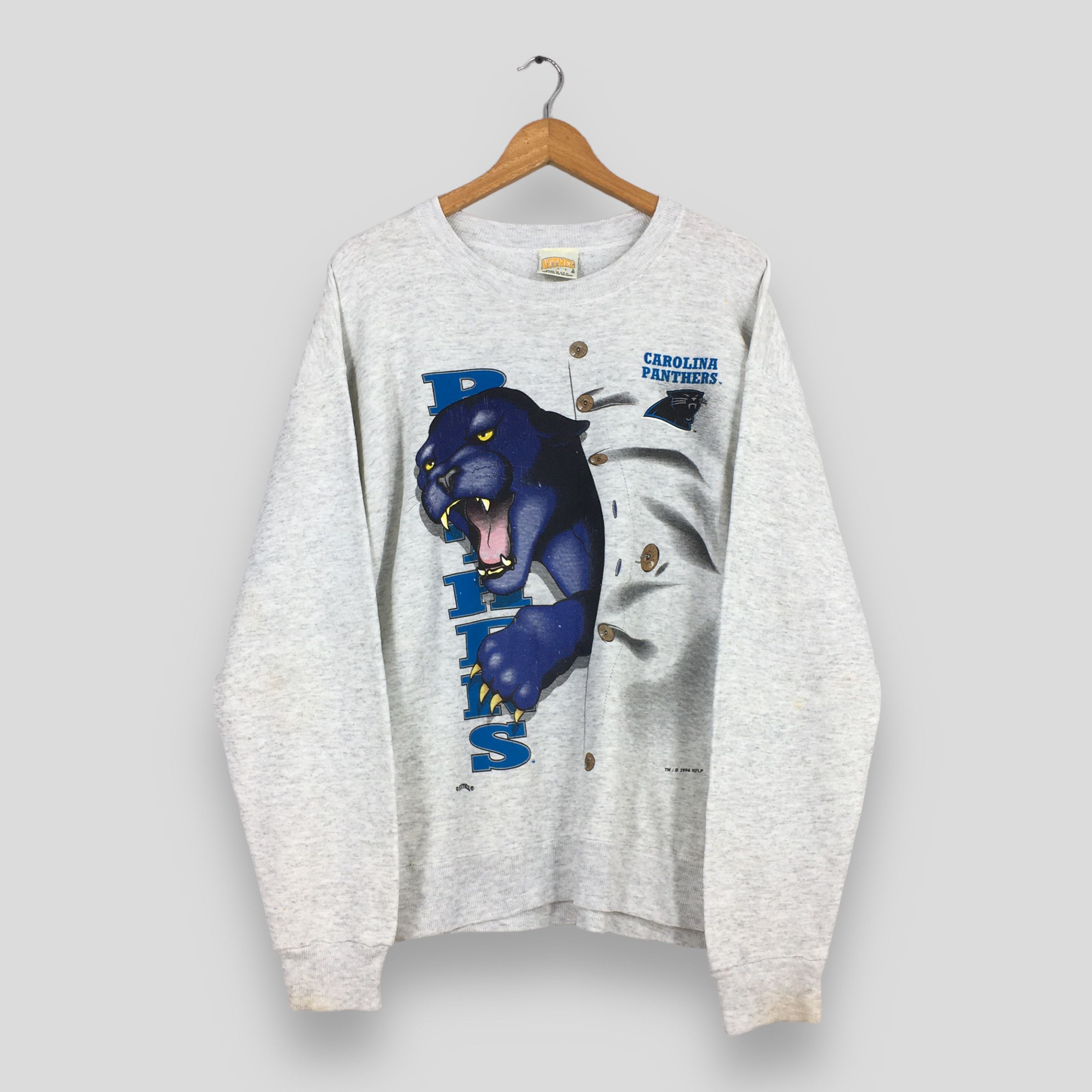 Vintage 90s Carolina Panthers Nfl Sweatshirt Large