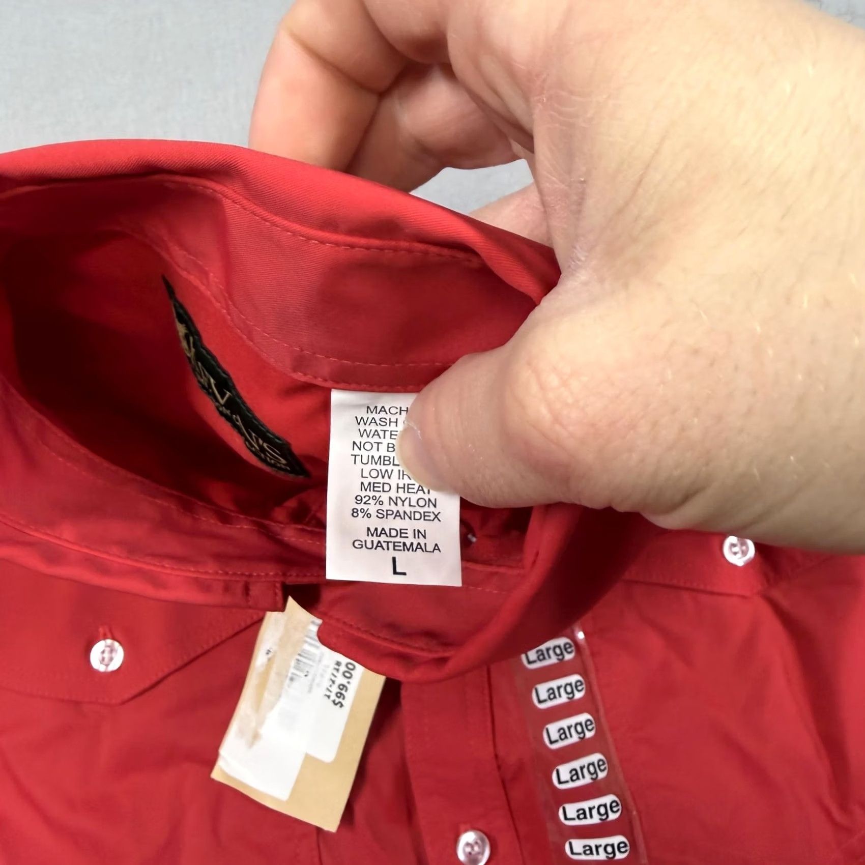 Vintage Kevin's Plantation Collection Shirt Mens Large Red West Button Long Sleeve Size US L / EU 52-54 / 3 - 4 Thumbnail