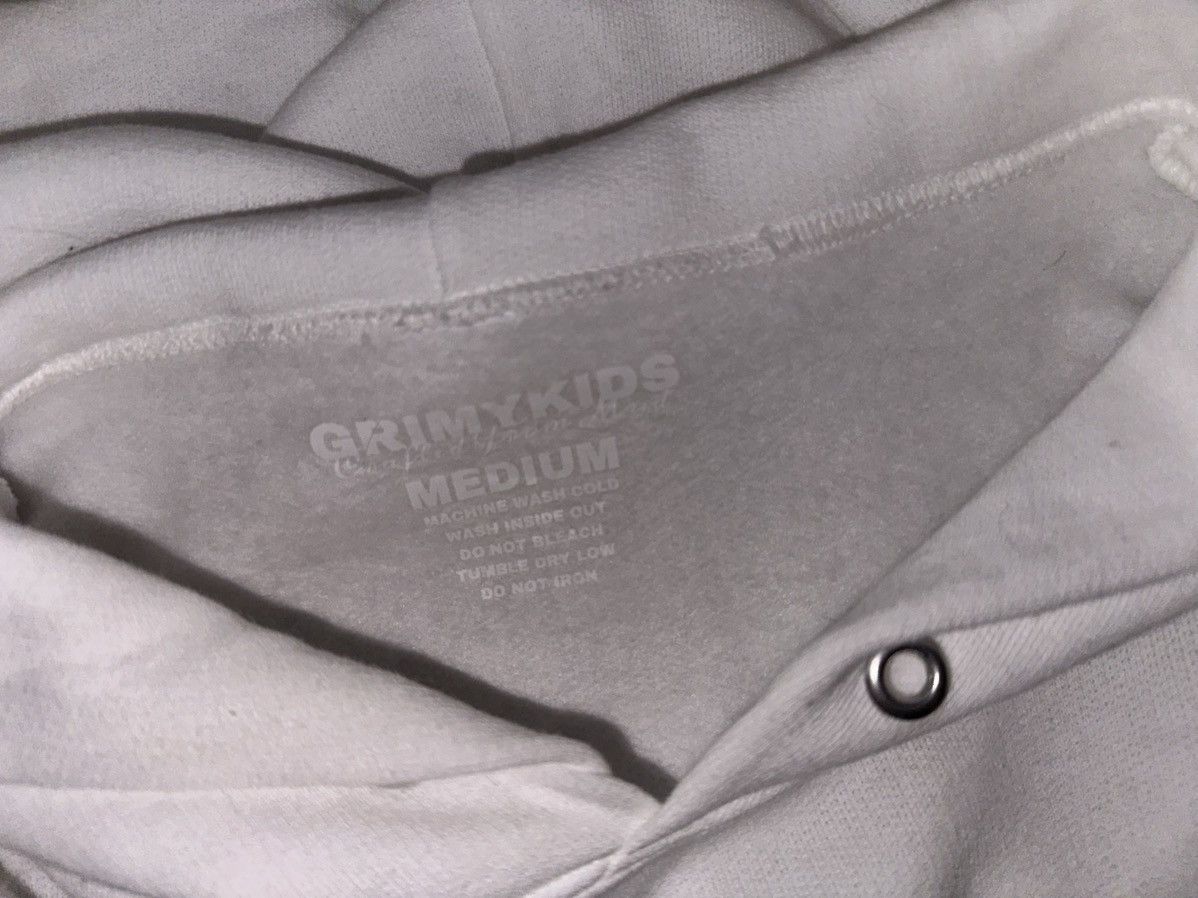 Grimykids GRIMY KIDS WHITE ON WHITE KIFFYEH DRAPE HOODIE Size US M / EU 48-50 / 2 - 3 Thumbnail