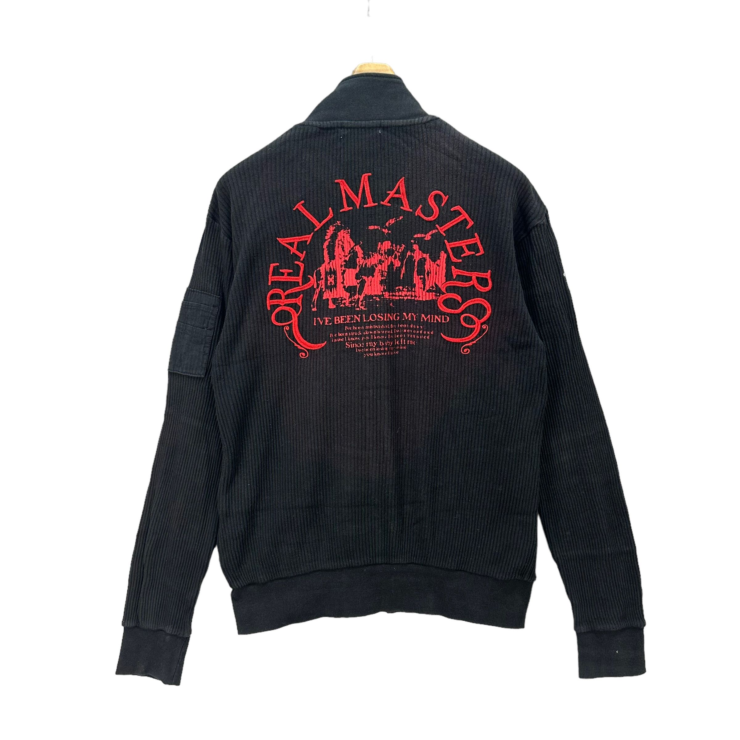 Japanese Brand REAL MASTER MOTORCYCLE BIG LOGO SWEATER JACKET #7933-191 Size US L / EU 52-54 / 3 - 1 Thumbnail