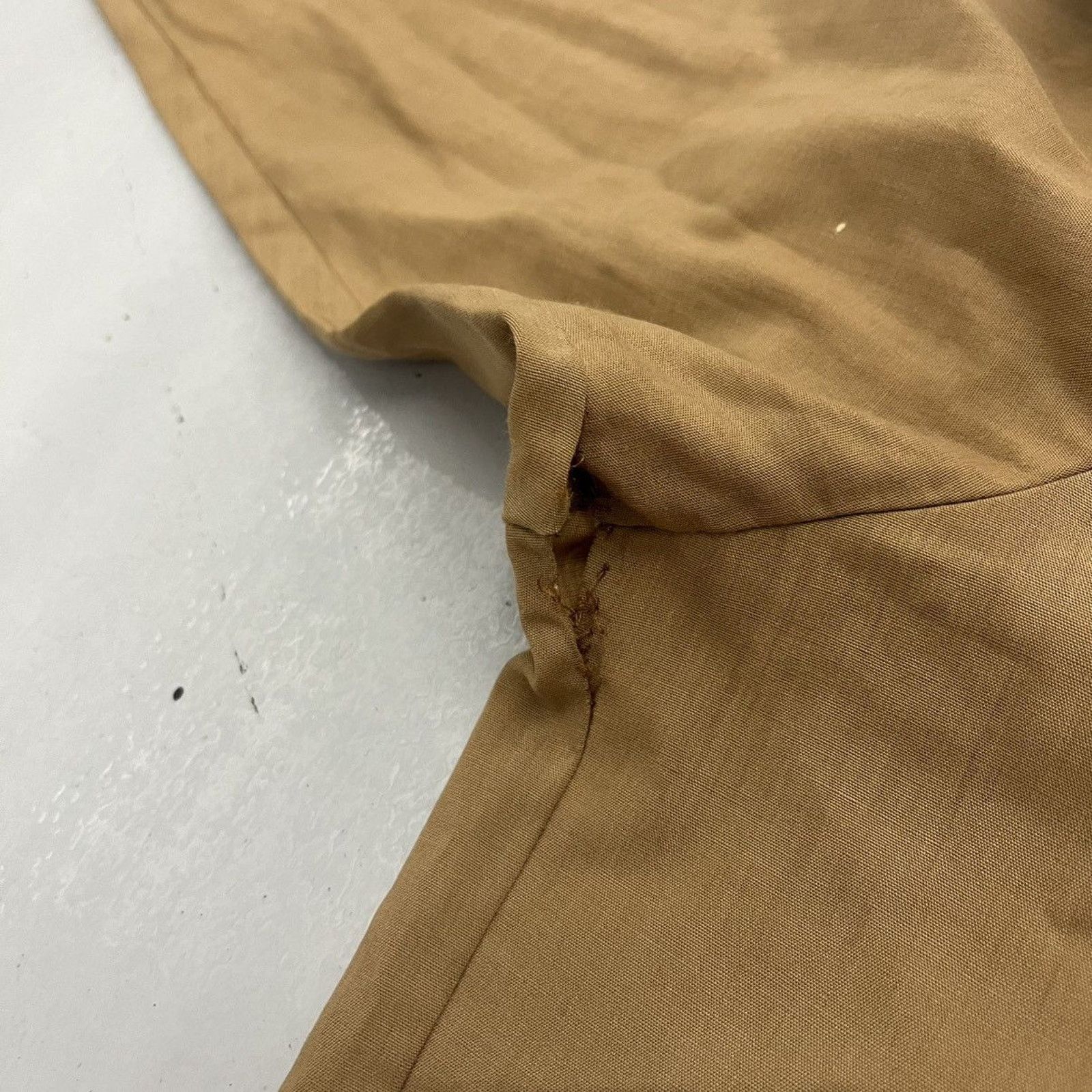 Other Vintage 60s Tan Thin Polyester Spring Boxy Bomber Jacket Size US L / EU 52-54 / 3 - 7 Thumbnail