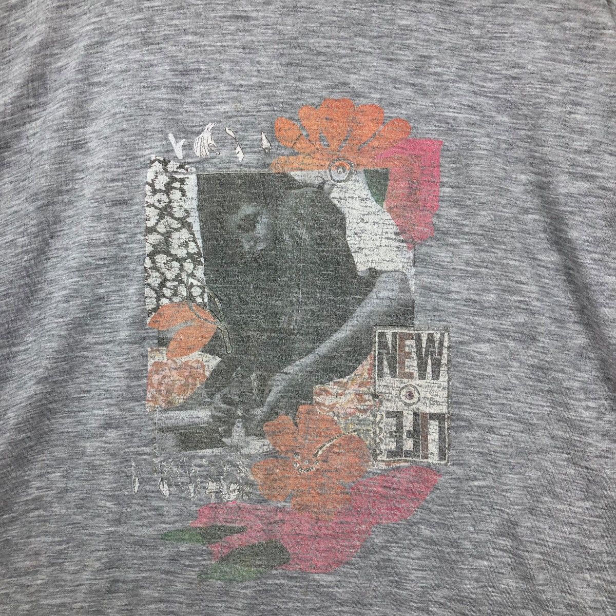 Vintage Vintage Casual Cut & Sew "New Life" Graphic Grey Tee L Size M / US 6-8 / IT 42-44 - 3 Thumbnail