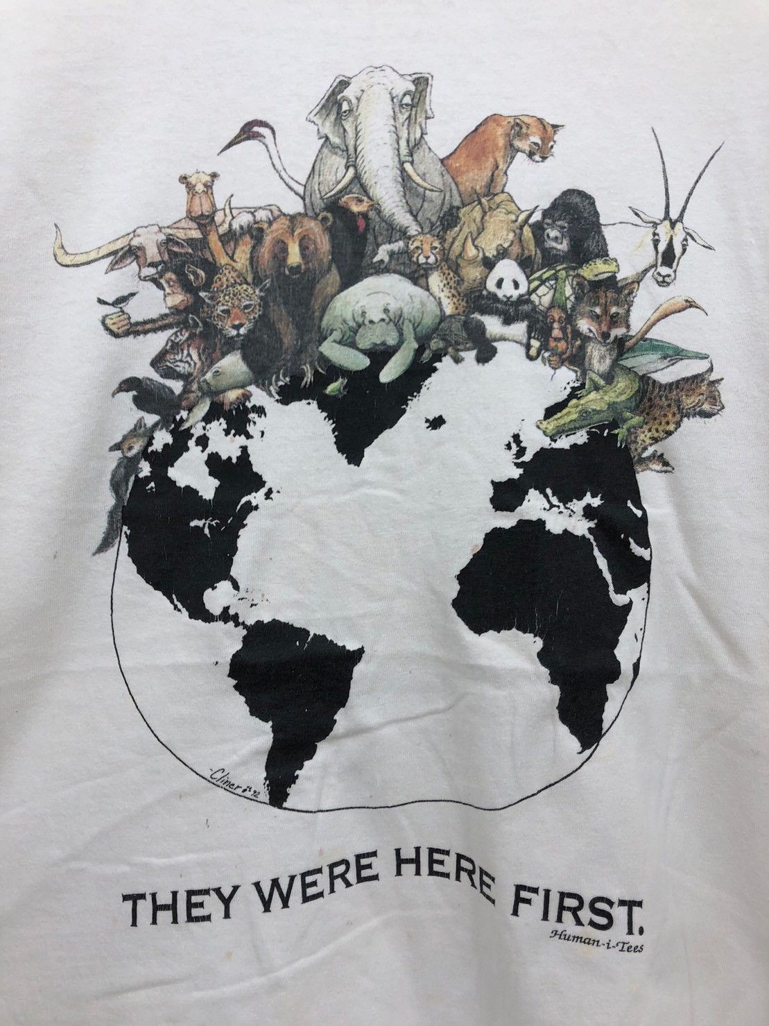 Vintage Vintage 90's Earth Day They Were Here First Animals wts01 Size US XL / EU 56 / 4 - 3 Thumbnail