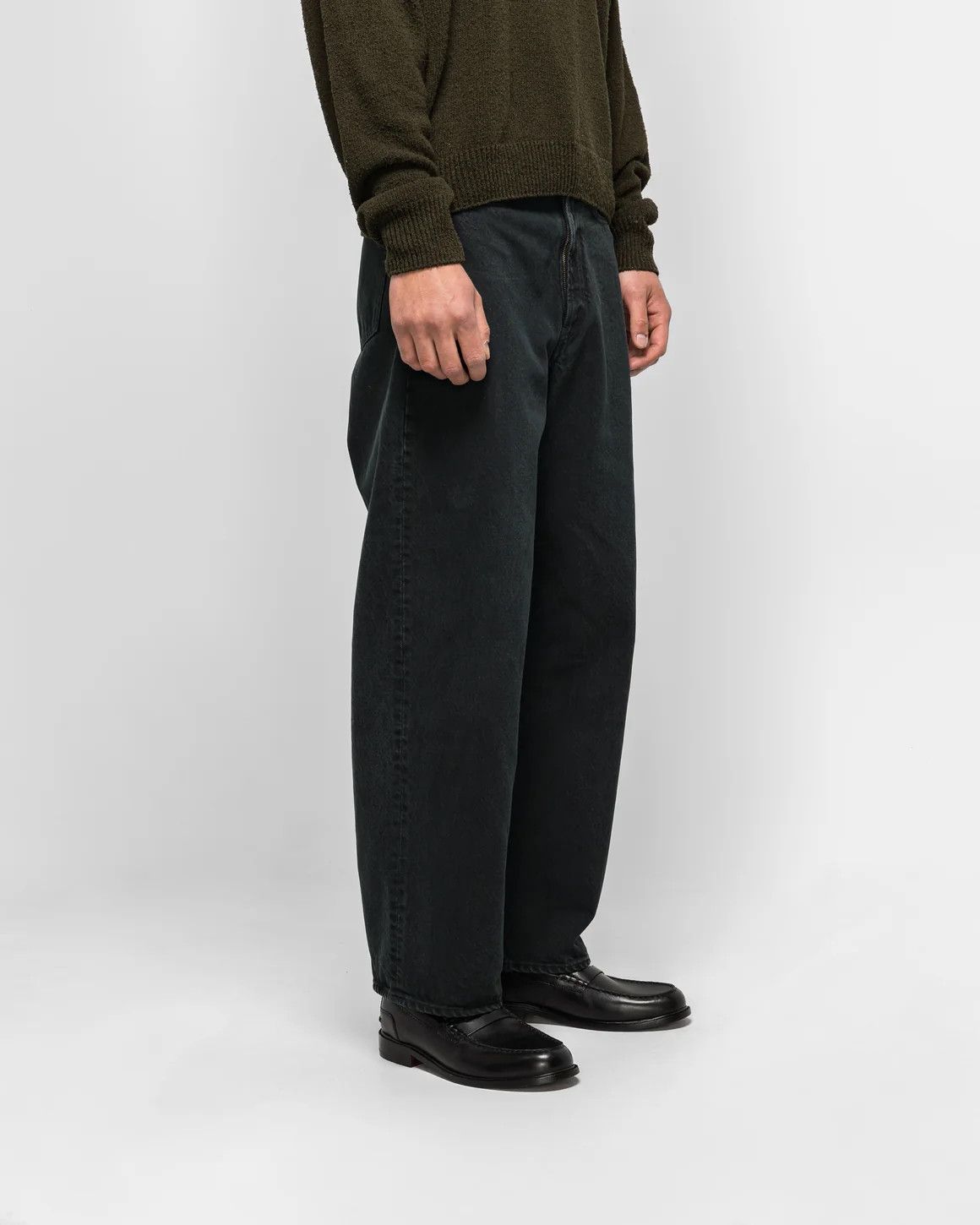 A.PRESSE Black Washed Wide Denim Size US 34 / EU 50 - 6 Thumbnail