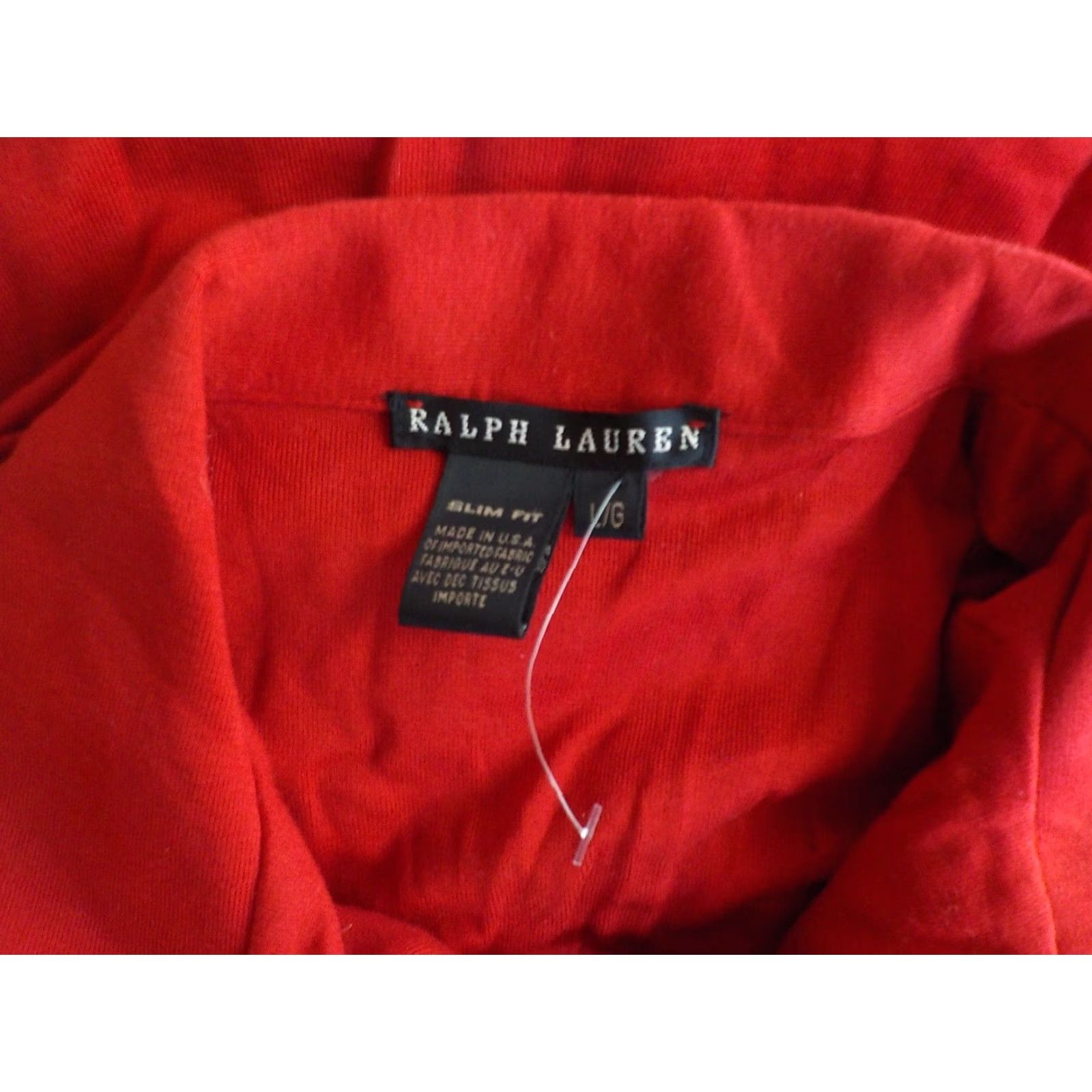 Ralph Lauren Ralph Lauren Short Sleeve Lace Up T-Shirt Red Slim Fit Large Women's Top Size L / US 10 / IT 46 - 5 Thumbnail