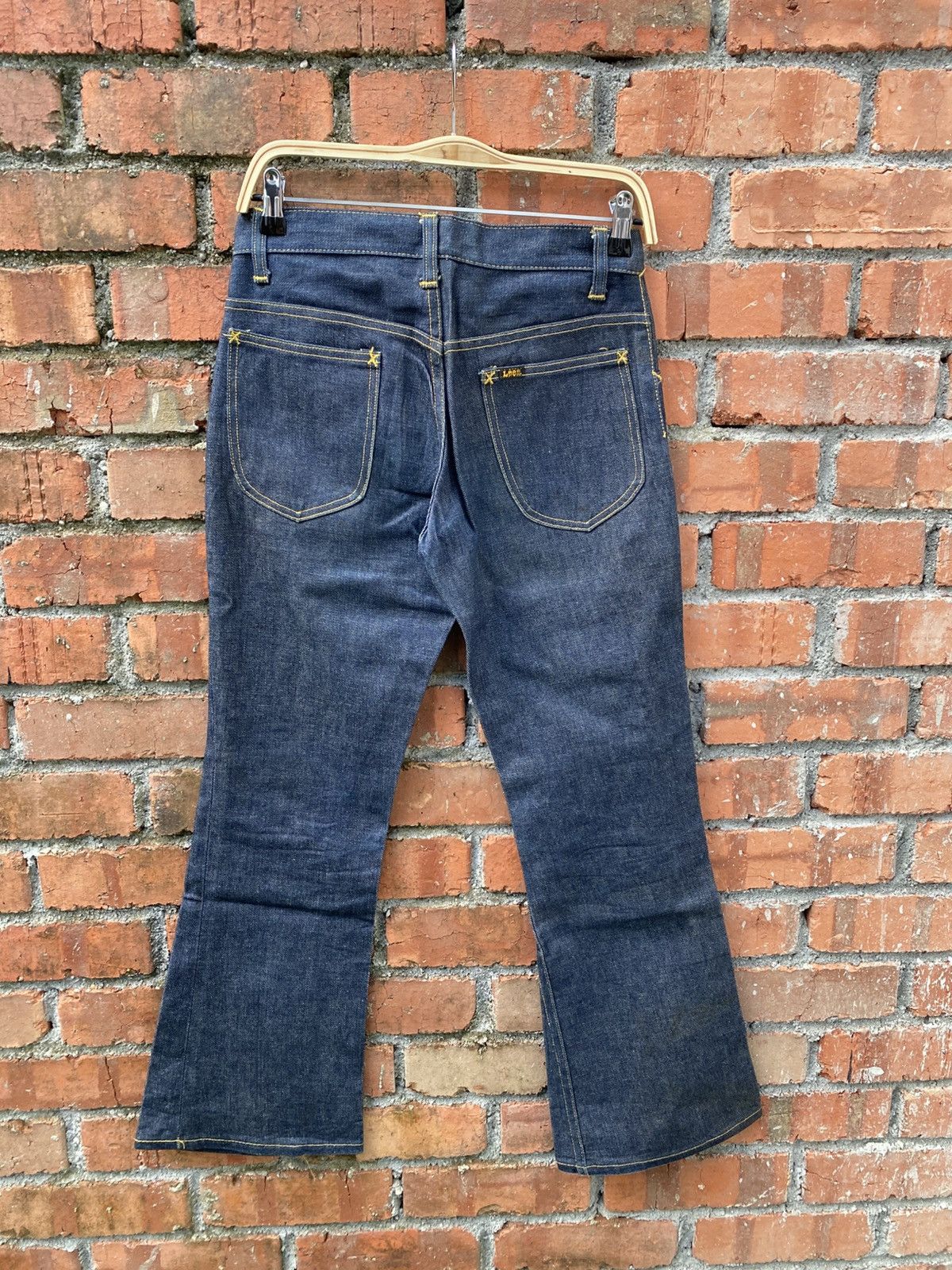 Lee × Vintage W29x30 vintage 70s lee made in USA flare denime Size US 29 - 3 Thumbnail