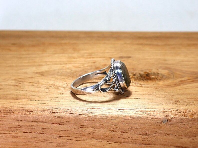 Handmade Handmade Black Rutile Oval Ring, 925 Silver Ring, Gift Idea Size ONE SIZE - 5 Thumbnail