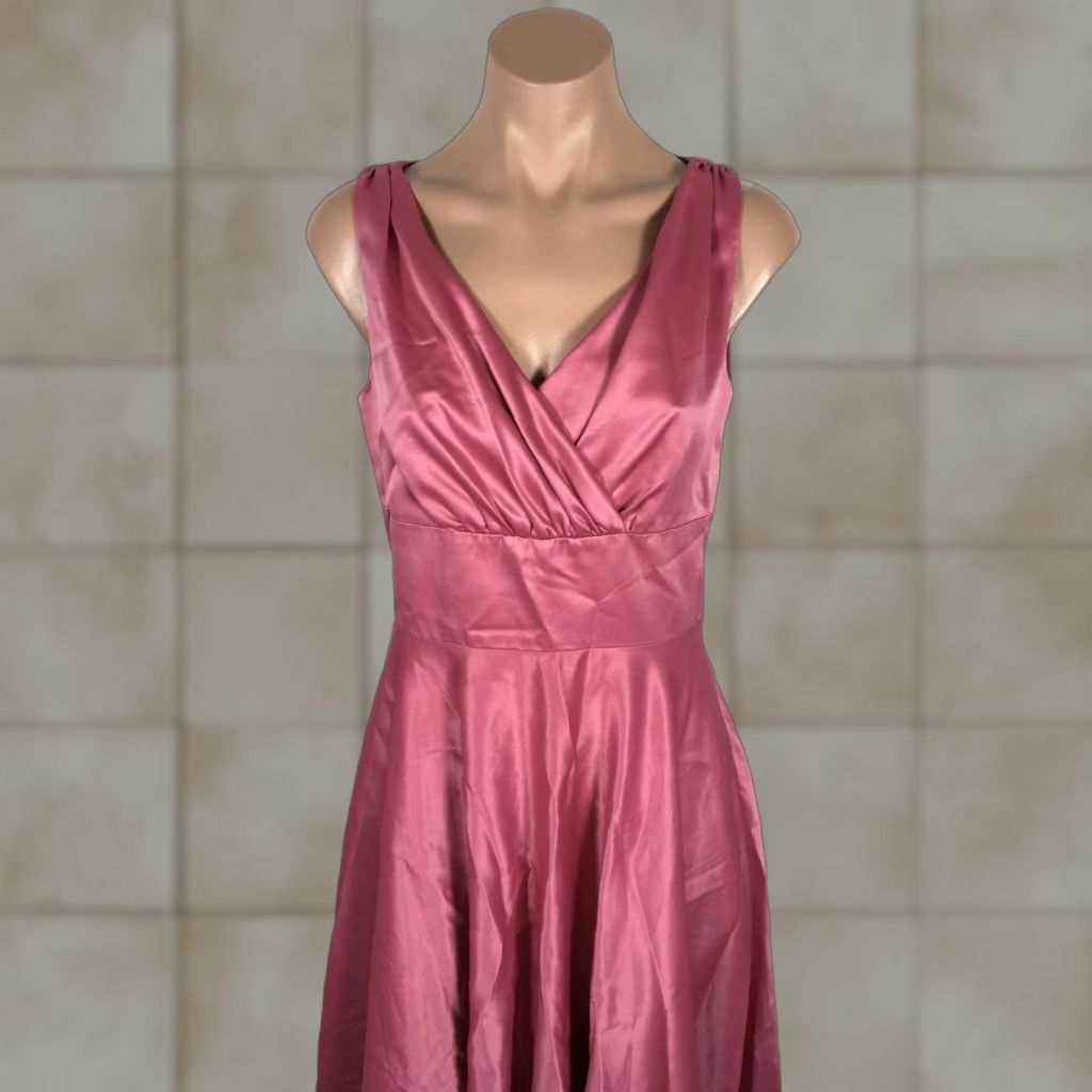 VINTAGE Talbots Petites A-Line Pink Full Skirt 50s Style Party Evening Dress  Womens 6