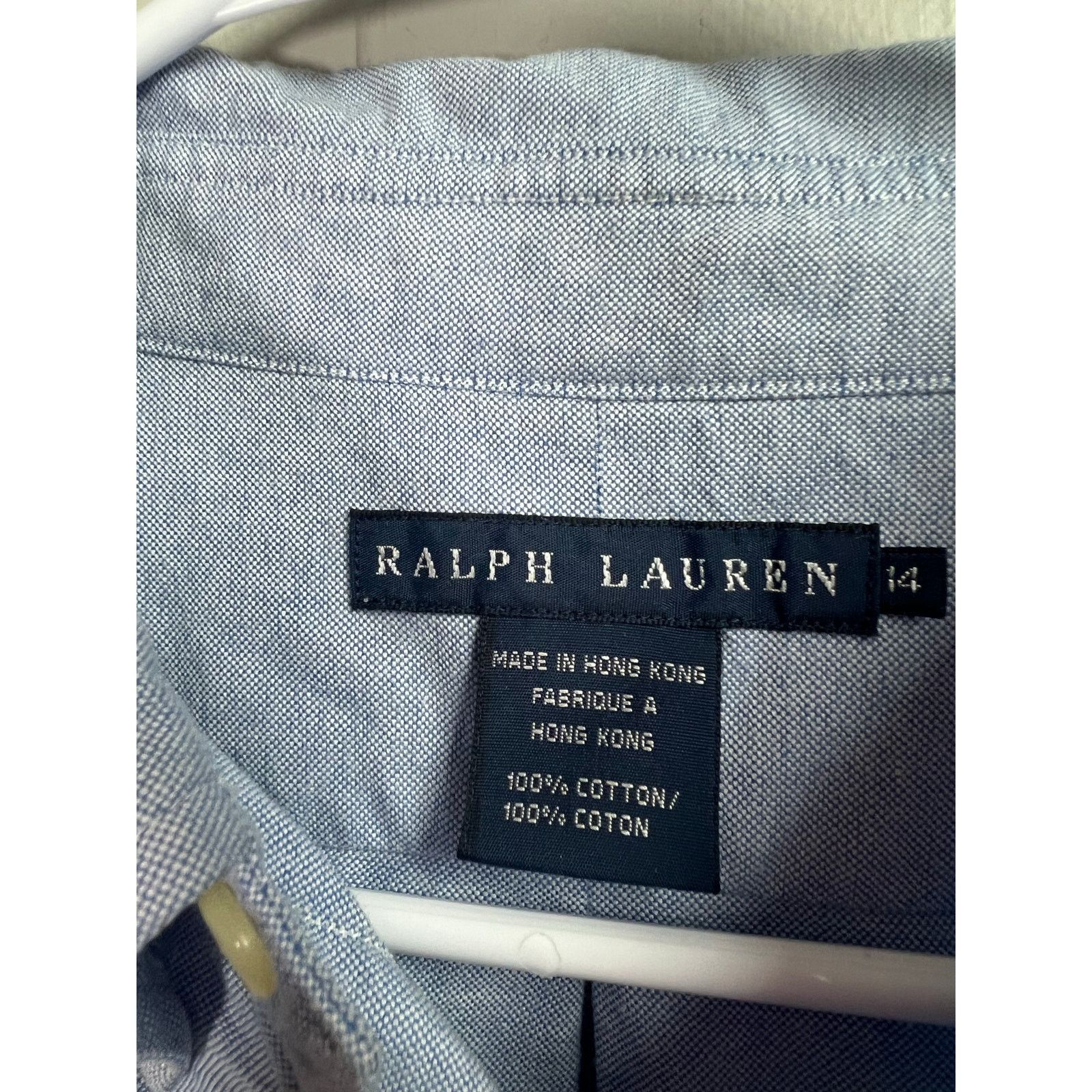 Ralph Lauren Ralph Lauren Vintage Blue Oxford Embroidered Logo Size 14 Size US L / EU 52-54 / 3 - 2 Thumbnail