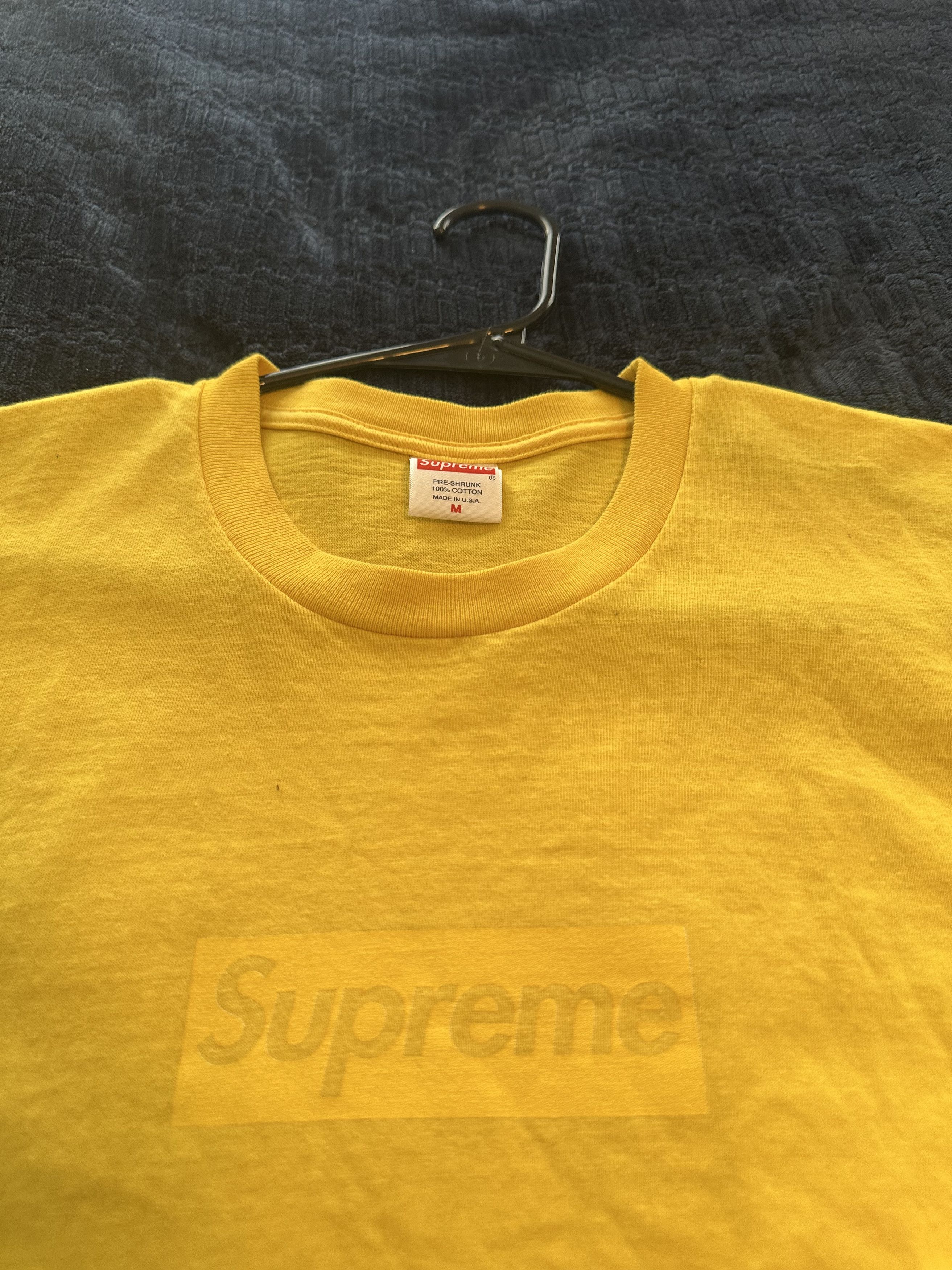 Supreme Supreme Tonal Box Logo Tee Yellow (Medium) Size US M / EU 48-50 / 2 - 3 Thumbnail