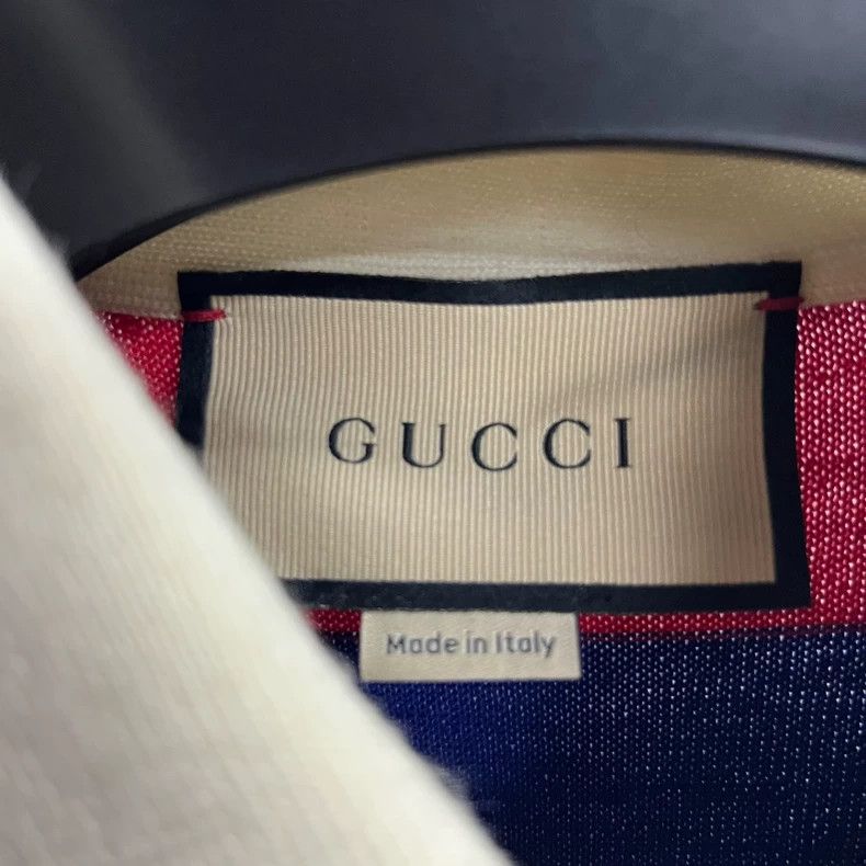 Gucci Gucci Red and blue color-blocked warhorse embroidery patter Size US L / EU 52-54 / 3 - 4 Thumbnail
