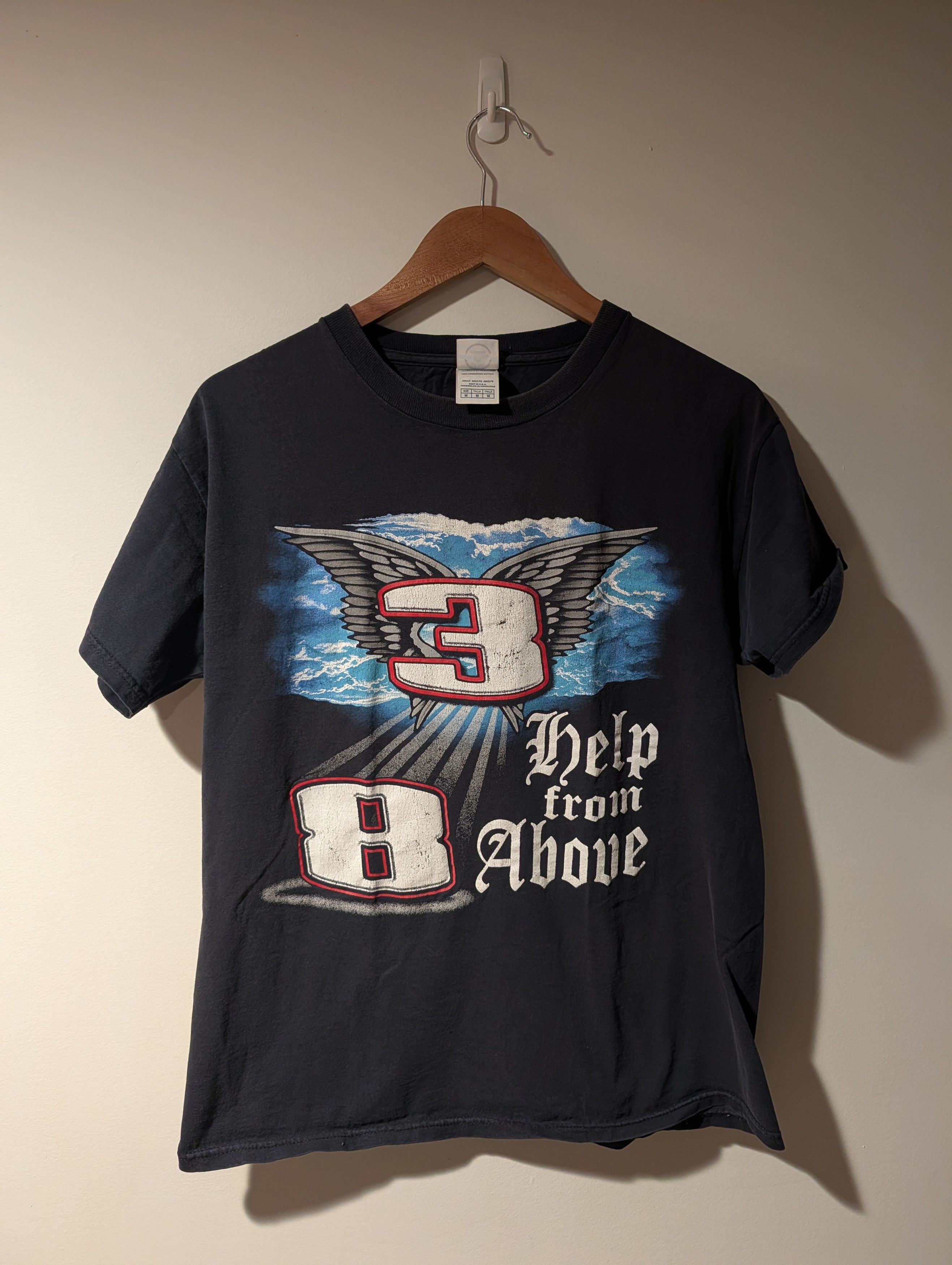 NASCAR Vintage Y2K Dale Earnhardt Help From Above NascarT-Shirt Size US M / EU 48-50 / 2 - 1 Thumbnail