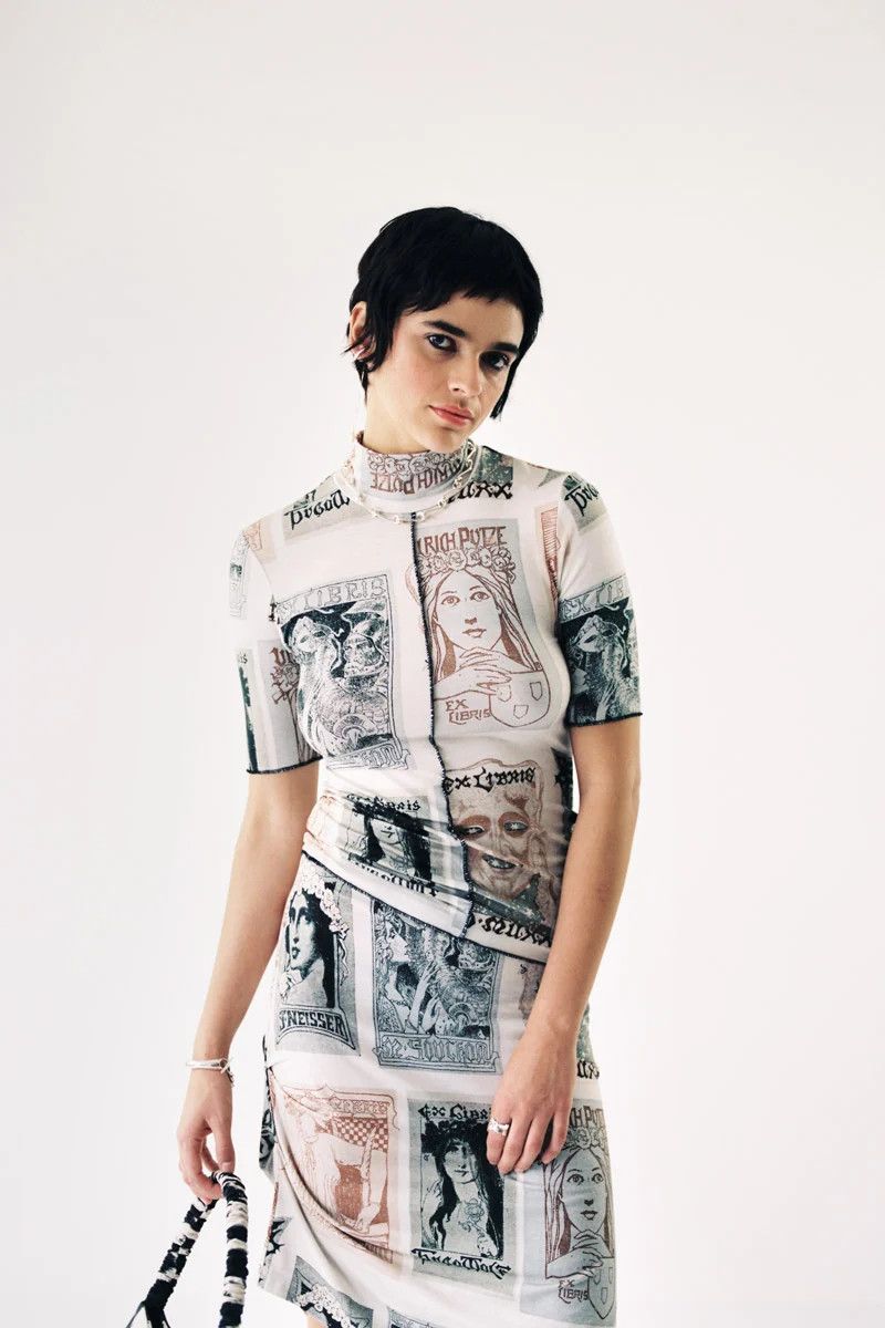 ELLISS o1mle0325 Ex Libris Short Sleeve T-Shirt in Multicolor Size L / US 10 / IT 46 - 4 Thumbnail