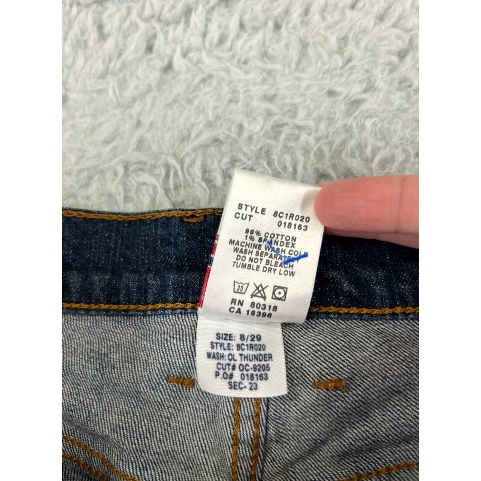 Lucky Brand VINTAGE Lucky Brand Pants Women 8 Blue Denim Jean Low Rise Flare Dark Wash 28x30 Womens Size 30" / US 8 / IT 44 - 7 Thumbnail