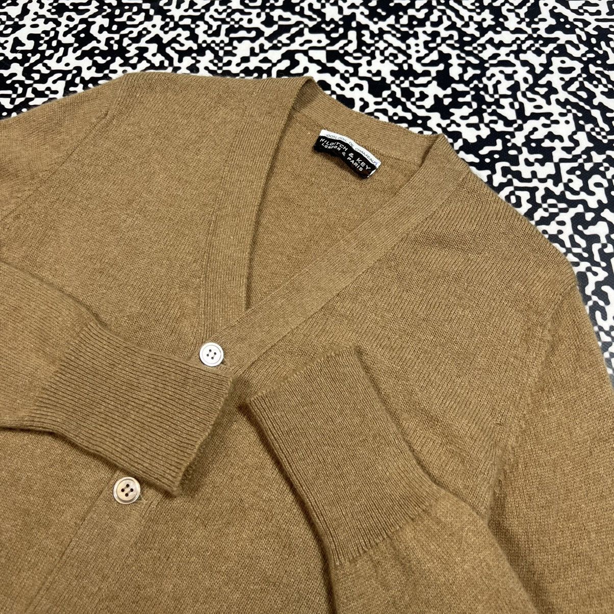 Hilditch & Key Vintage 90s Hilditch Key Camel Hair Retro Luxury Cardigan Size L / US 10 / IT 46 - 9 Thumbnail