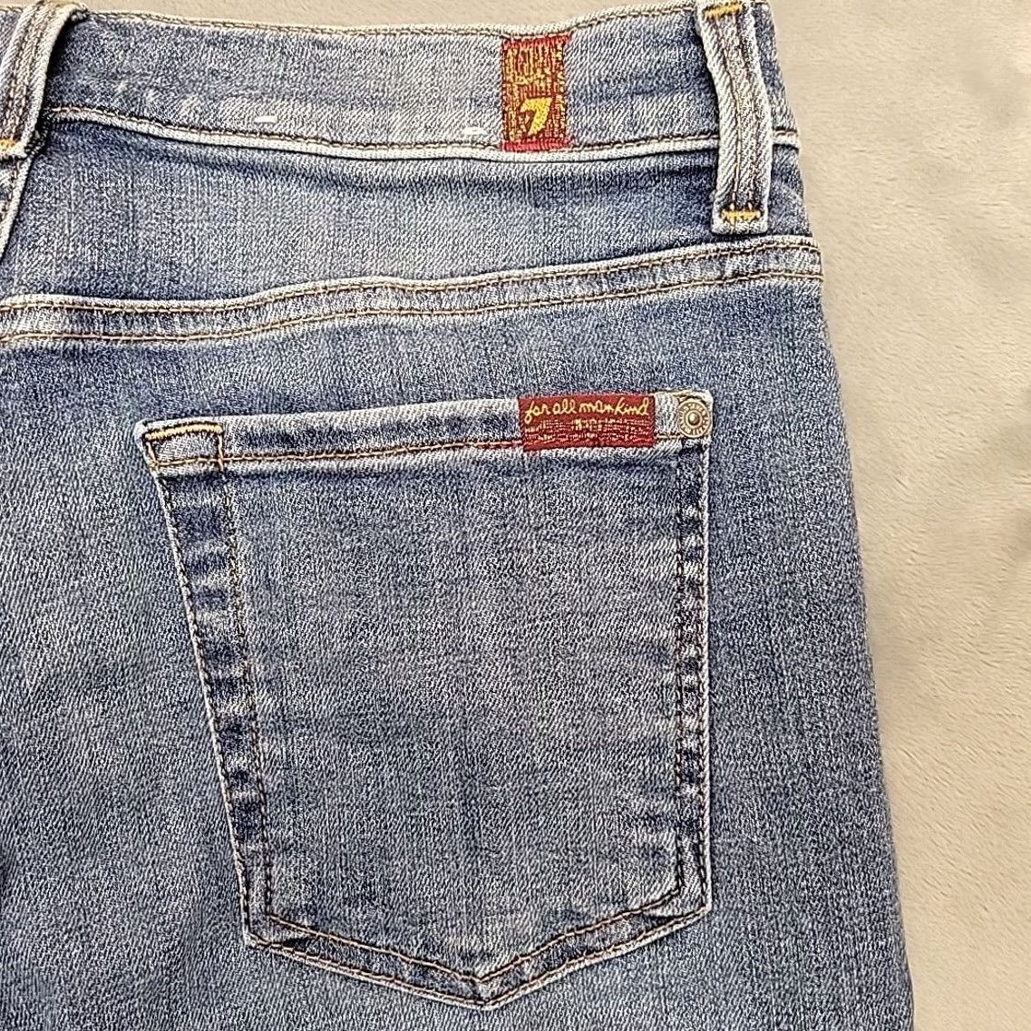 7 For All Mankind 7 For All Mankind Jeans Womens 29 Blue High Waist Ankle Skinny Stretch Denim Jeans Size 29" - 7 Thumbnail