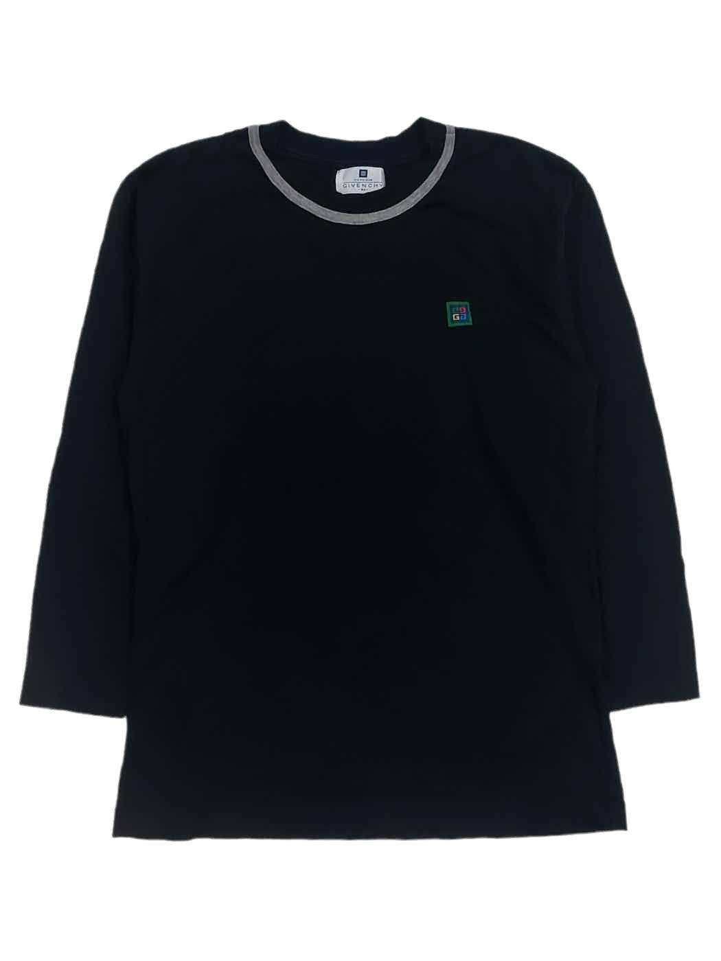 image of Very! Vintage Monsieur Givenchy Small Logo L/sleeve in Black, Men's (Size Medium)