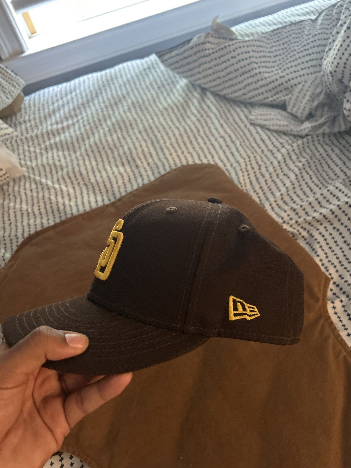 New Era New Era 7 3/8 Padres Hat- Dark Brown Size ONE SIZE - 3 Thumbnail