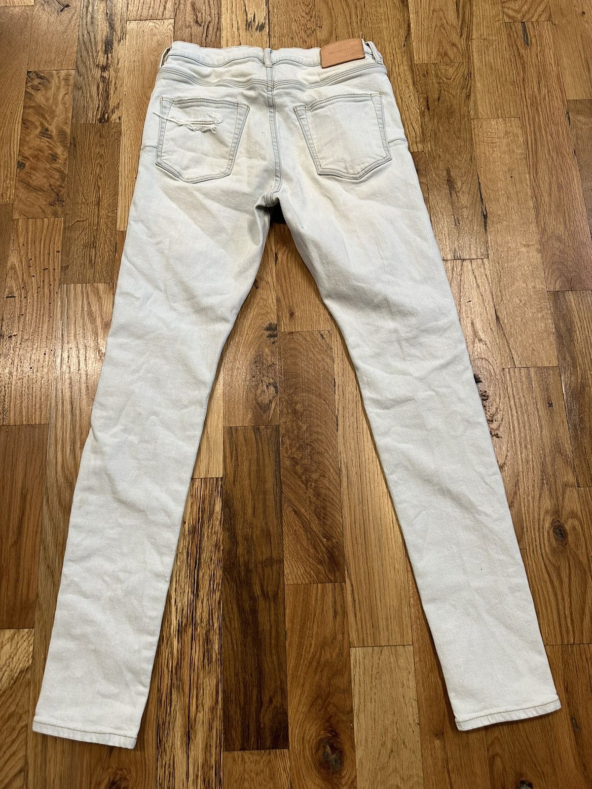 Purple Brand Purple Brand Stitched Holed Blue Lightwash Denim Size 30 Size US 30 / EU 46 - 2 Thumbnail