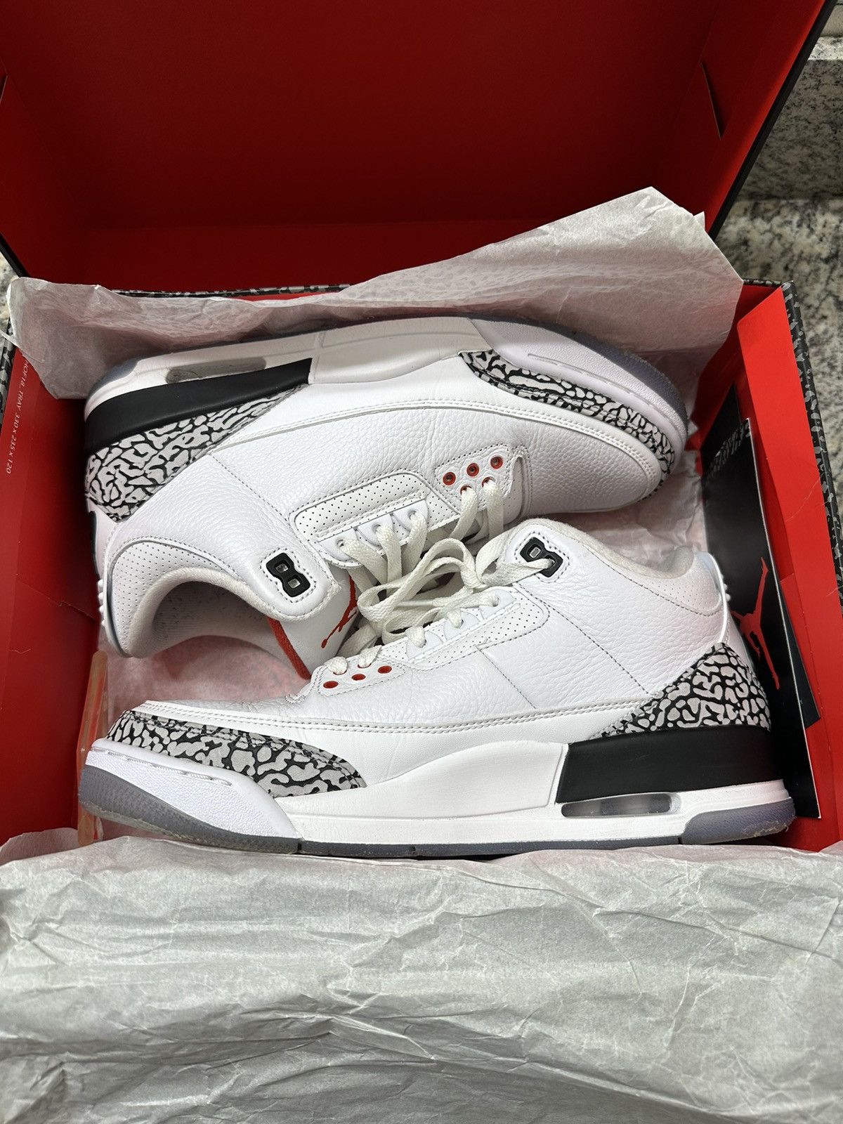 Nike Air jordan white cement 3 NRG free throw line Size US 9.5 / EU 42-43 - 10 Thumbnail