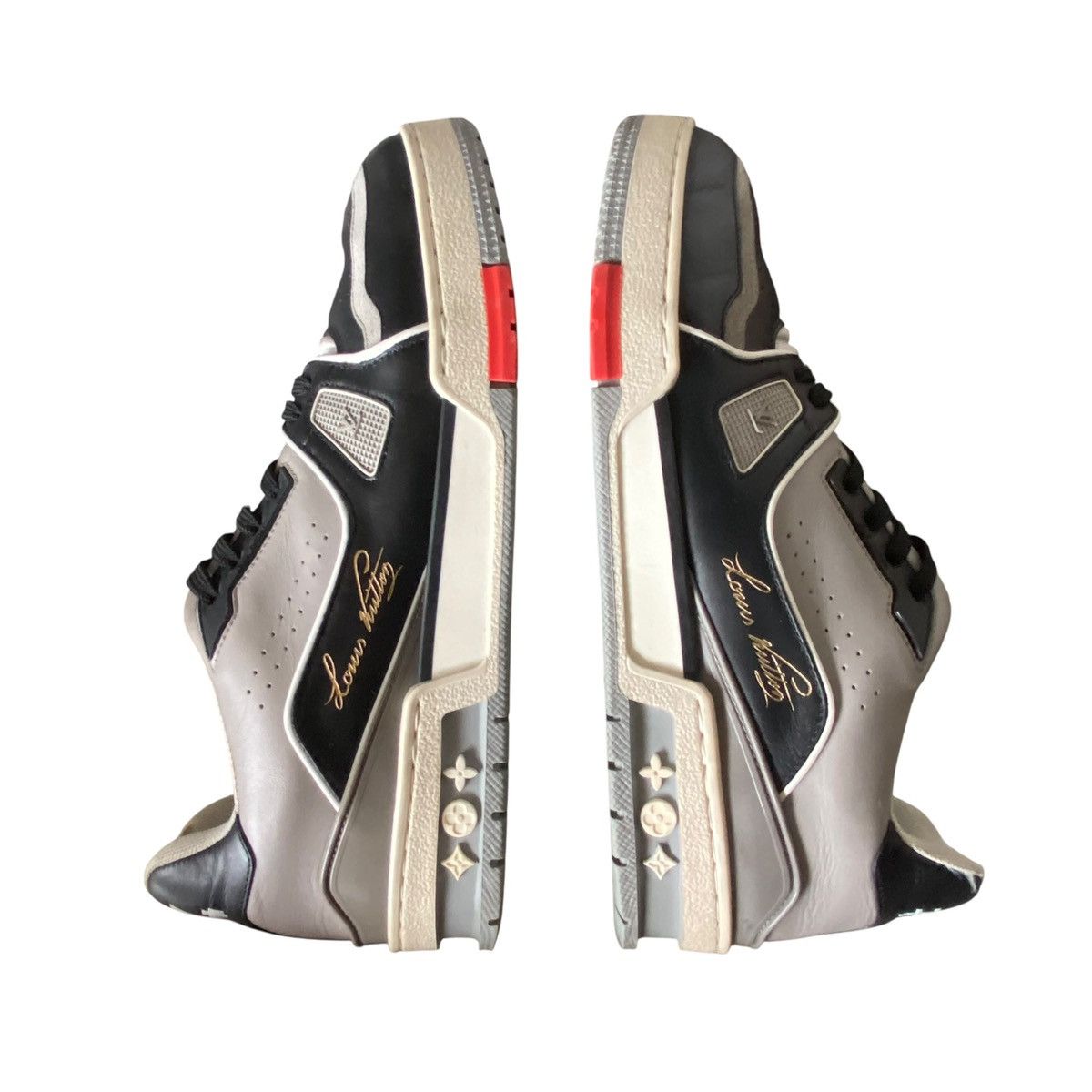 Louis Vuitton louis vuitton lv trainer sneaker low black grey Size US 6 / EU 39 - 2 Thumbnail