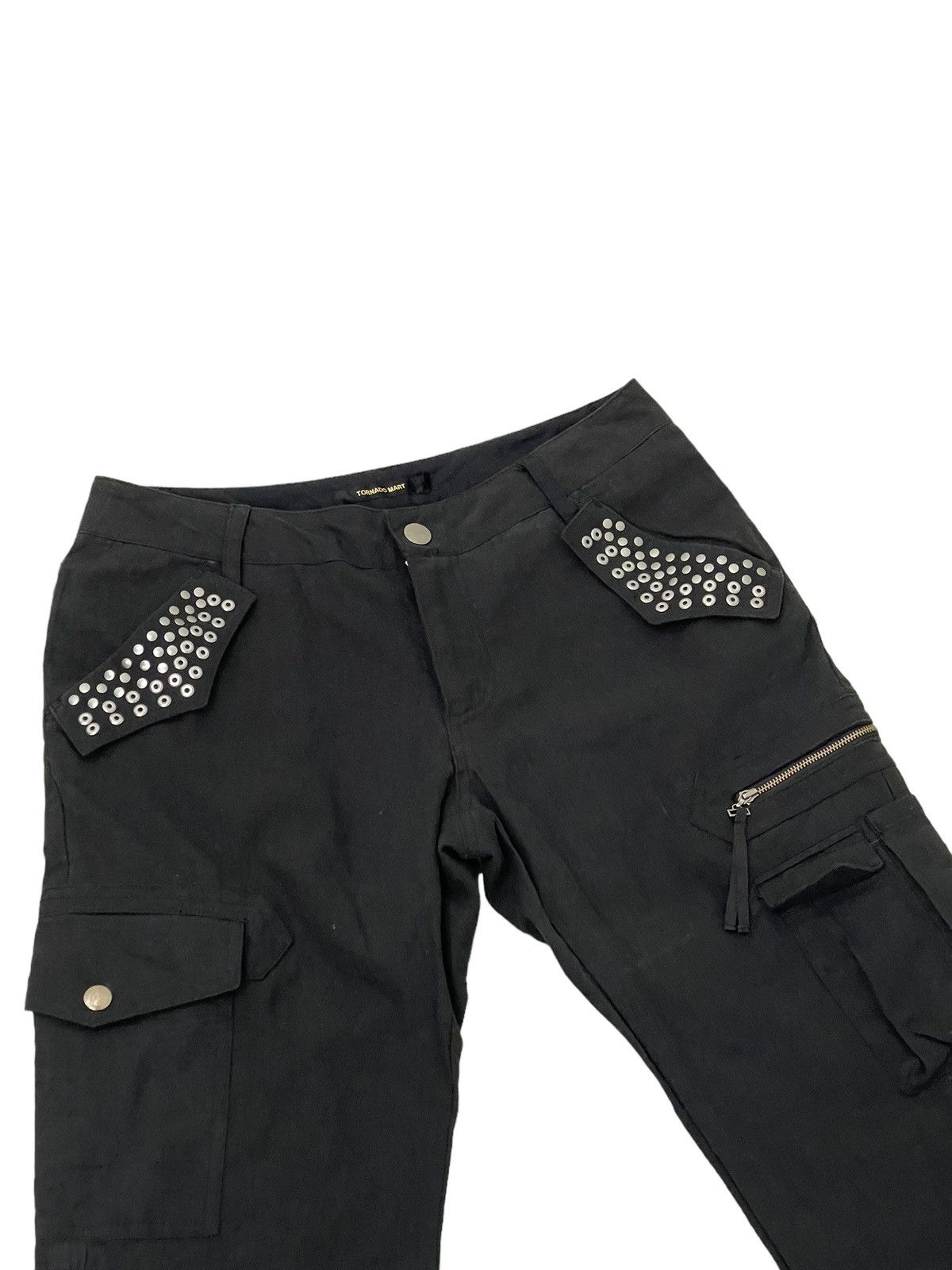 Japanese Brand Slight Flare Cargo Tornado Mart Slim Low Rise Boot Cut 7🟦7 Size US 29 - 8 Thumbnail