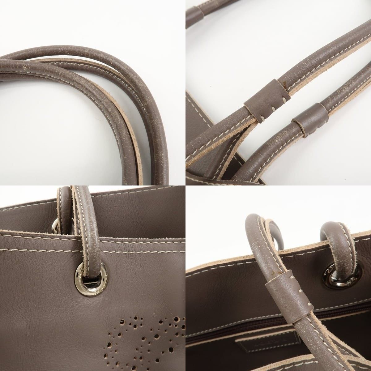 Loewe Loewe Anagram Logo Leather Shopper Tote Brown Size ONE SIZE - 4 Thumbnail