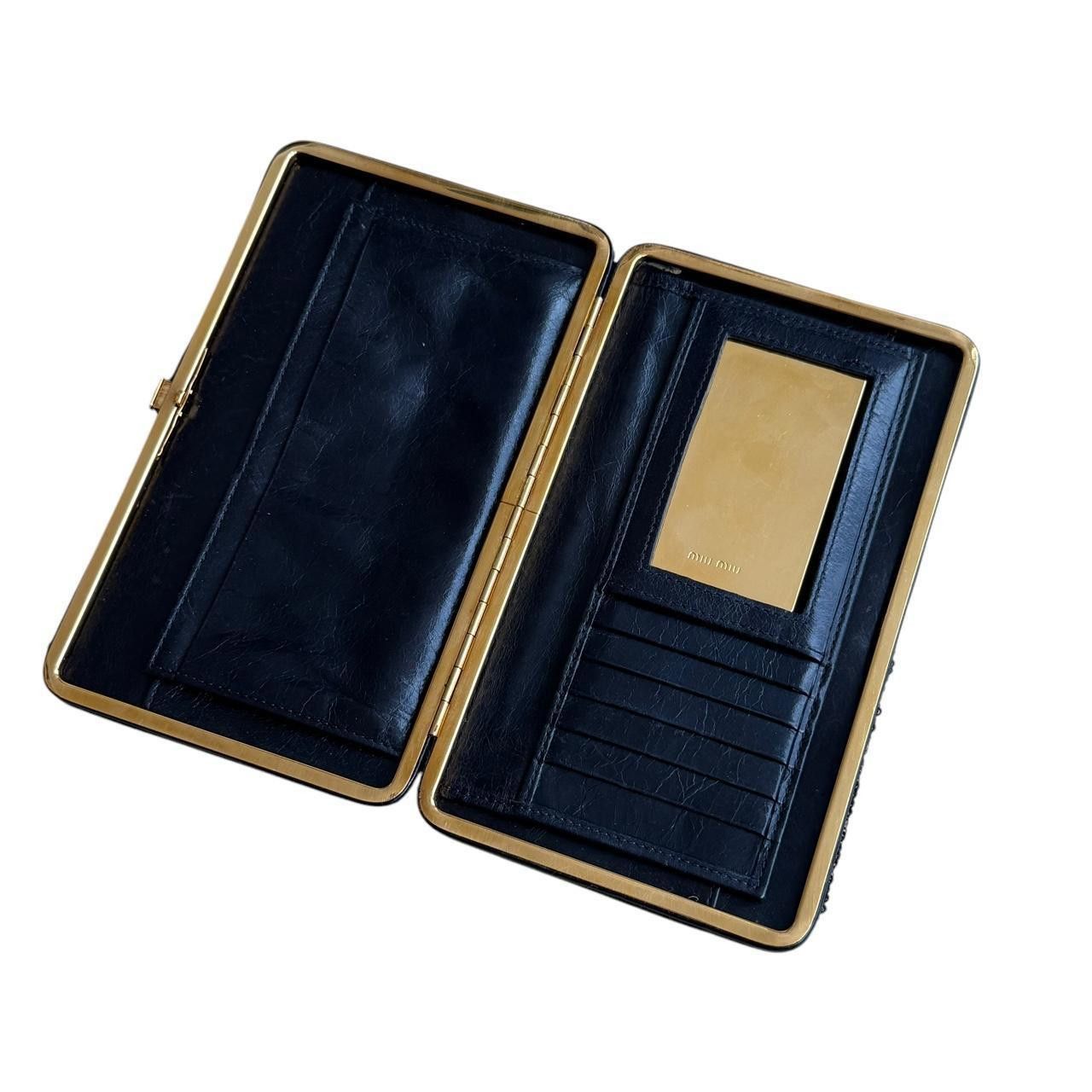 Miu Miu Miu Miu Women's Black and Grey Wallet-purs Size ONE SIZE - 3 Thumbnail