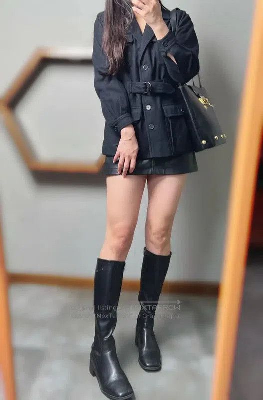 Yves Saint Laurent YSL Black Wool Women's Coat . Size XXS / US 00 / IT 34 - 5 Thumbnail