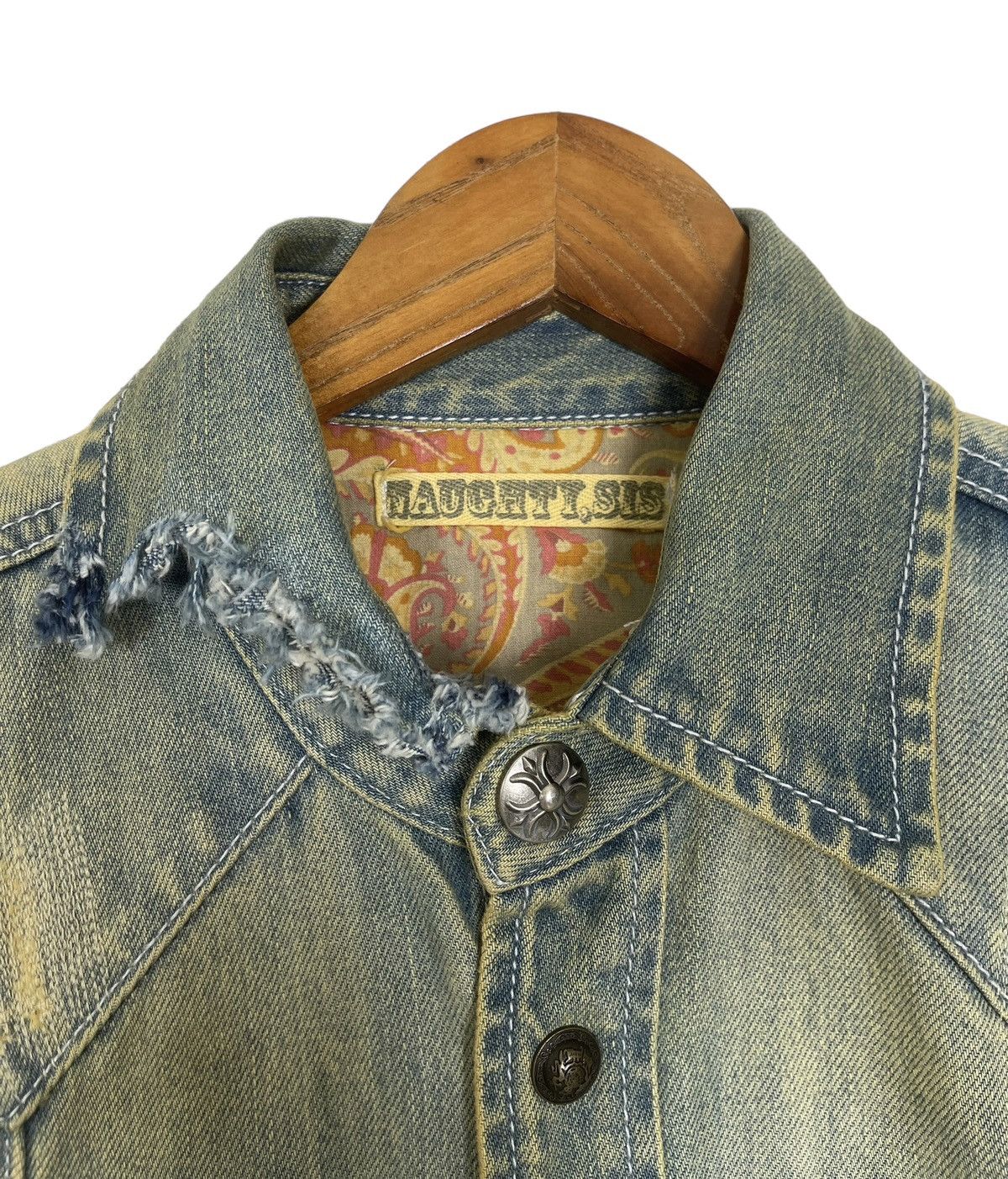 If Six Was Nine Vintage Distressed NAUGHTY CHROME HEARTS Inspired Mud Wash Size US XS / EU 42 / 0 - 1 Thumbnail
