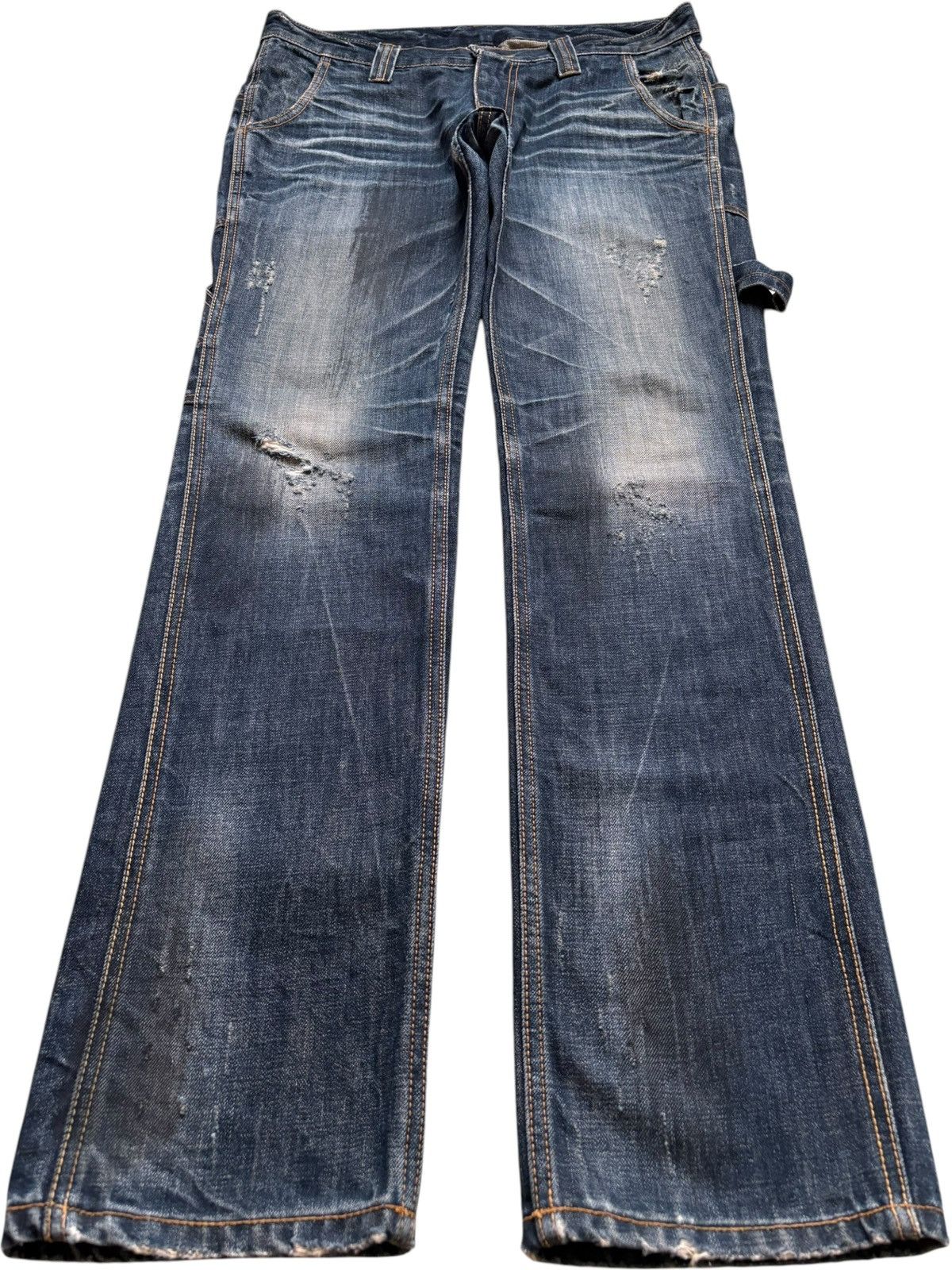 Takeo Kikuchi Vintage Takeo Kikuchi Mud Wash Carpenter Distressed Jeans Size US 33 - 1 Thumbnail