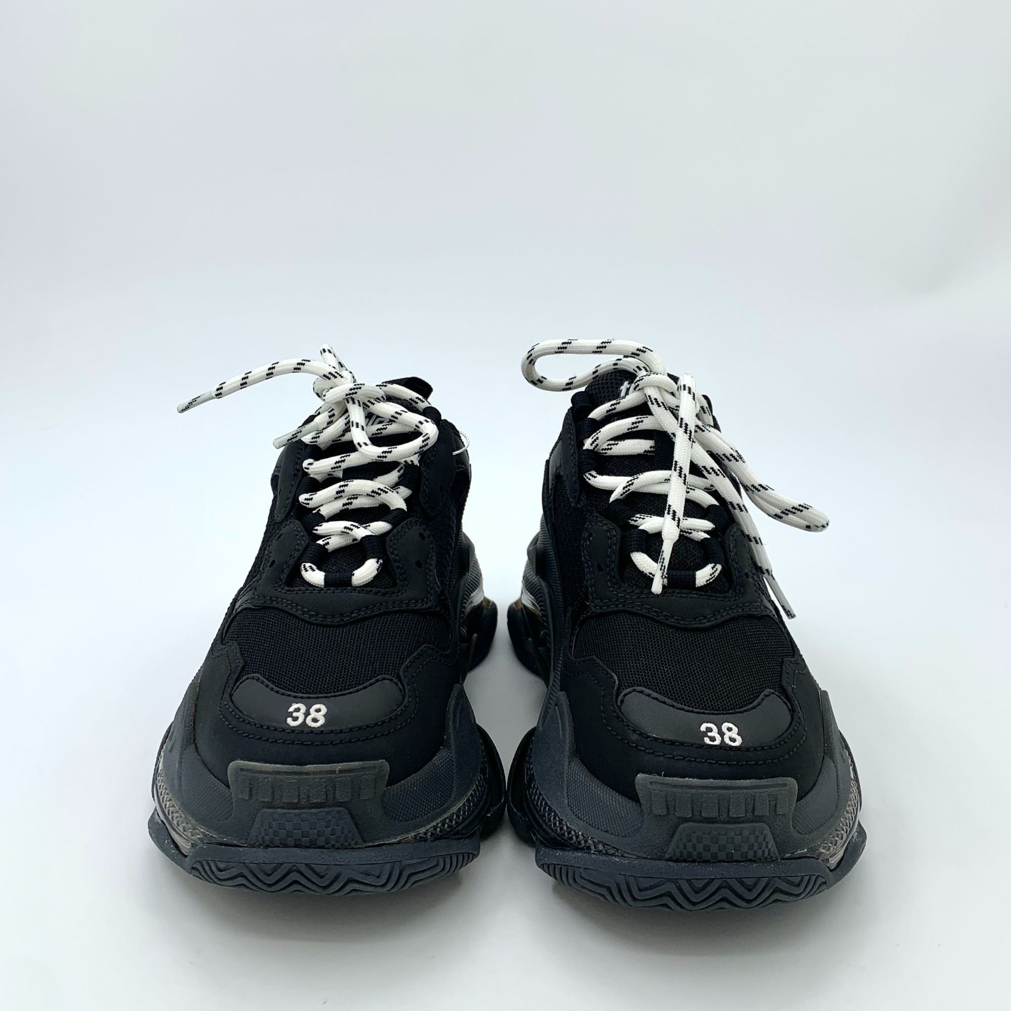 Balenciaga BALENCIAGA Triple S Black Sneakers Size 38 With Original Box Size US 8 / IT 38 - 3 Thumbnail