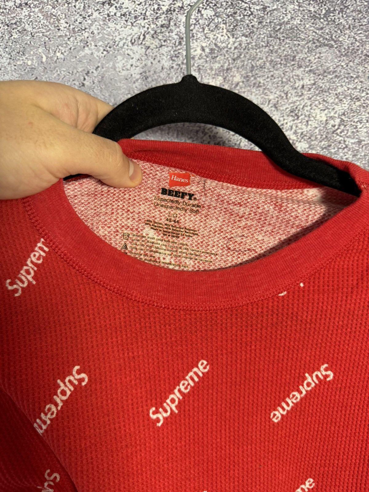 Hanes × Supreme × Vintage Supreme Hanes Monogram Longsleeve Streetweat y2k M size Size US M / EU 48-50 / 2 - 10 Thumbnail