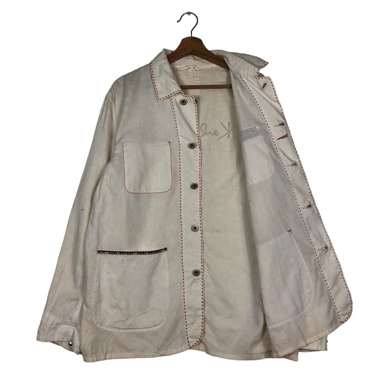 Japanese Brand 🔥Vintage Karl Helmut Japan Double Pocket Chore Jacket Size US L / EU 52-54 / 3 - 11 Thumbnail