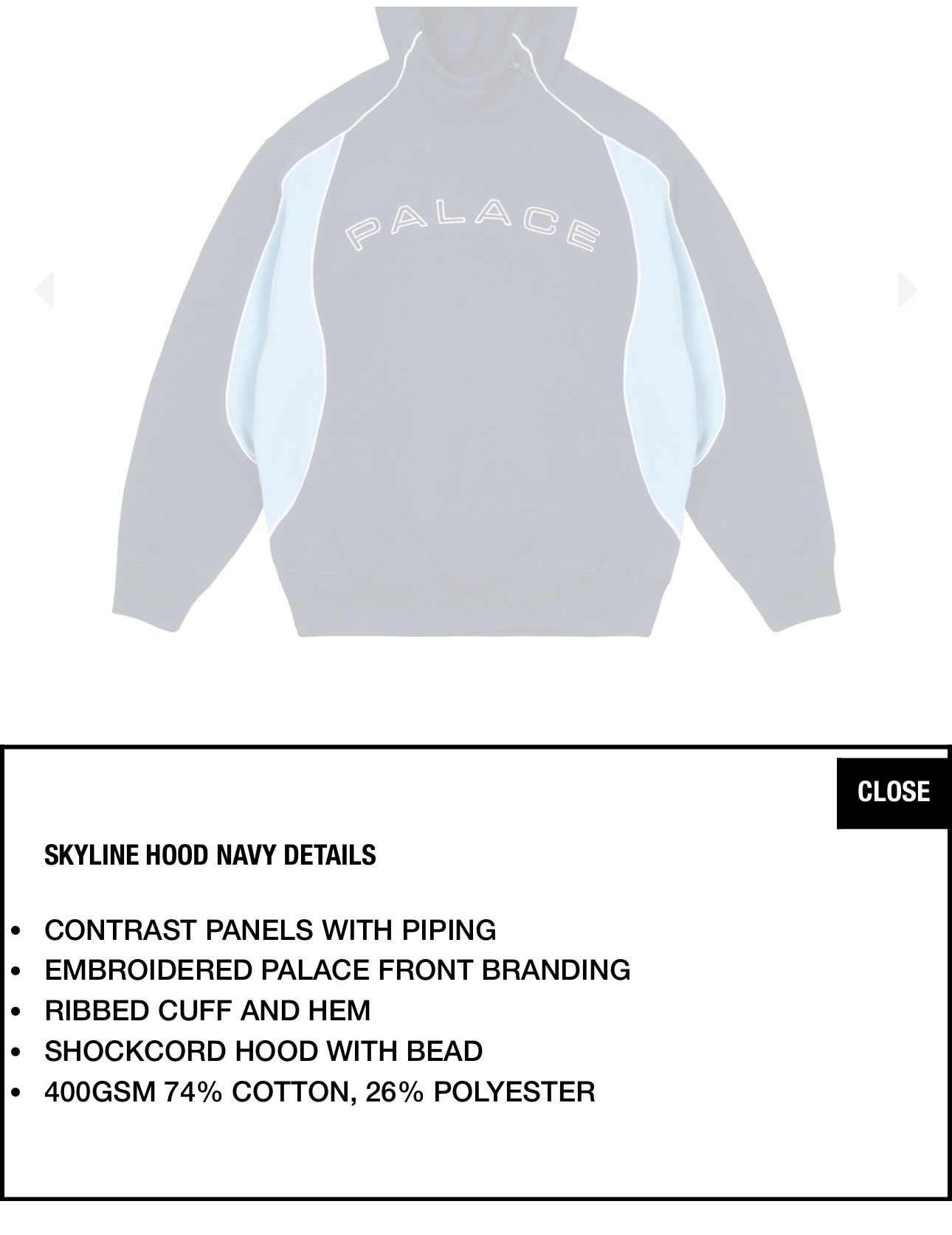 Palace PALACE SKYLINE HOODIE Size US S / EU 44-46 / 1 - 5 Thumbnail
