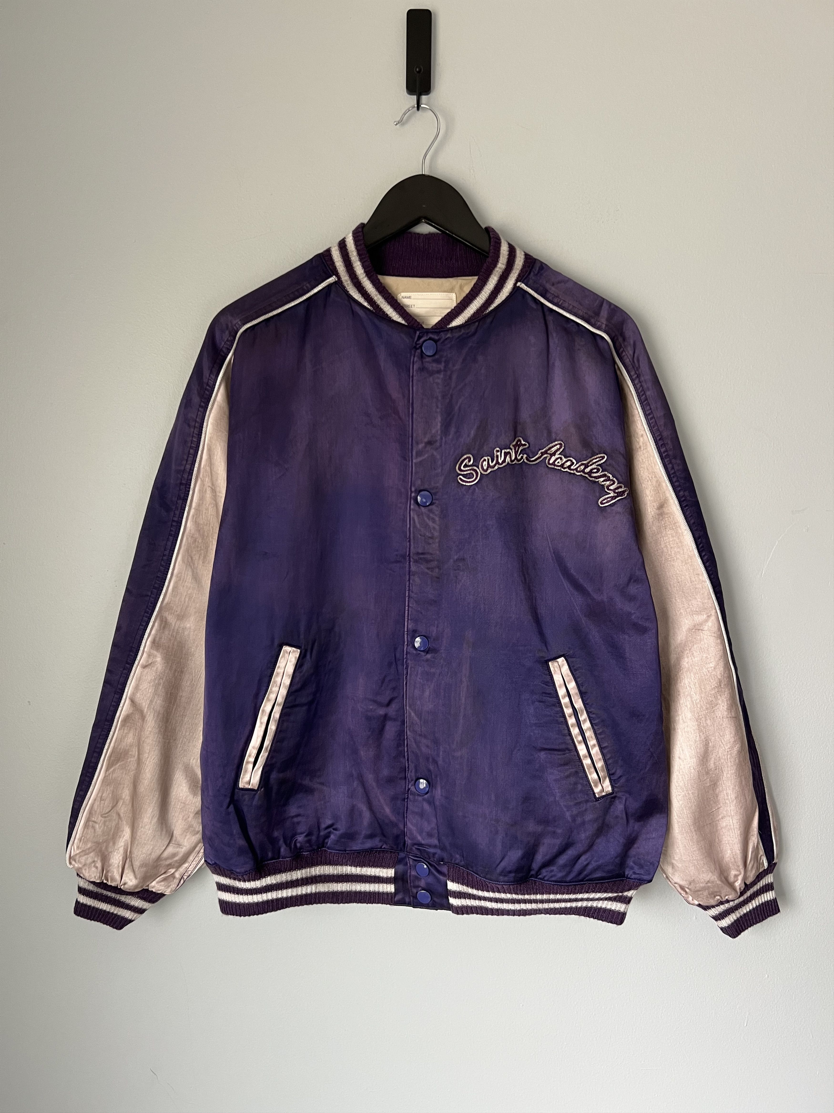Saint Michael Saint Michael Satin Stadium Jacket in Purple Size US S / EU 44-46 / 1 - 6 Thumbnail