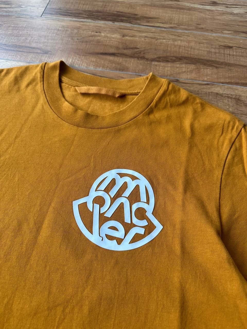 Moncler Moncler Garment-Washed T-Shirt Orange SS24 Collection Size US L / EU 52-54 / 3 - 2 Thumbnail