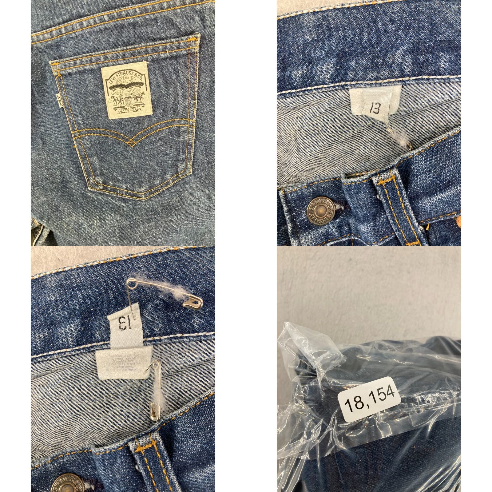 Levi's VINTAGE Levi's Jeans Women Regular Bootcut 70s Blue Denim Mid Rise 28x30 WW Mens Girls Size 28" / US 6 / IT 42 - 8 Thumbnail