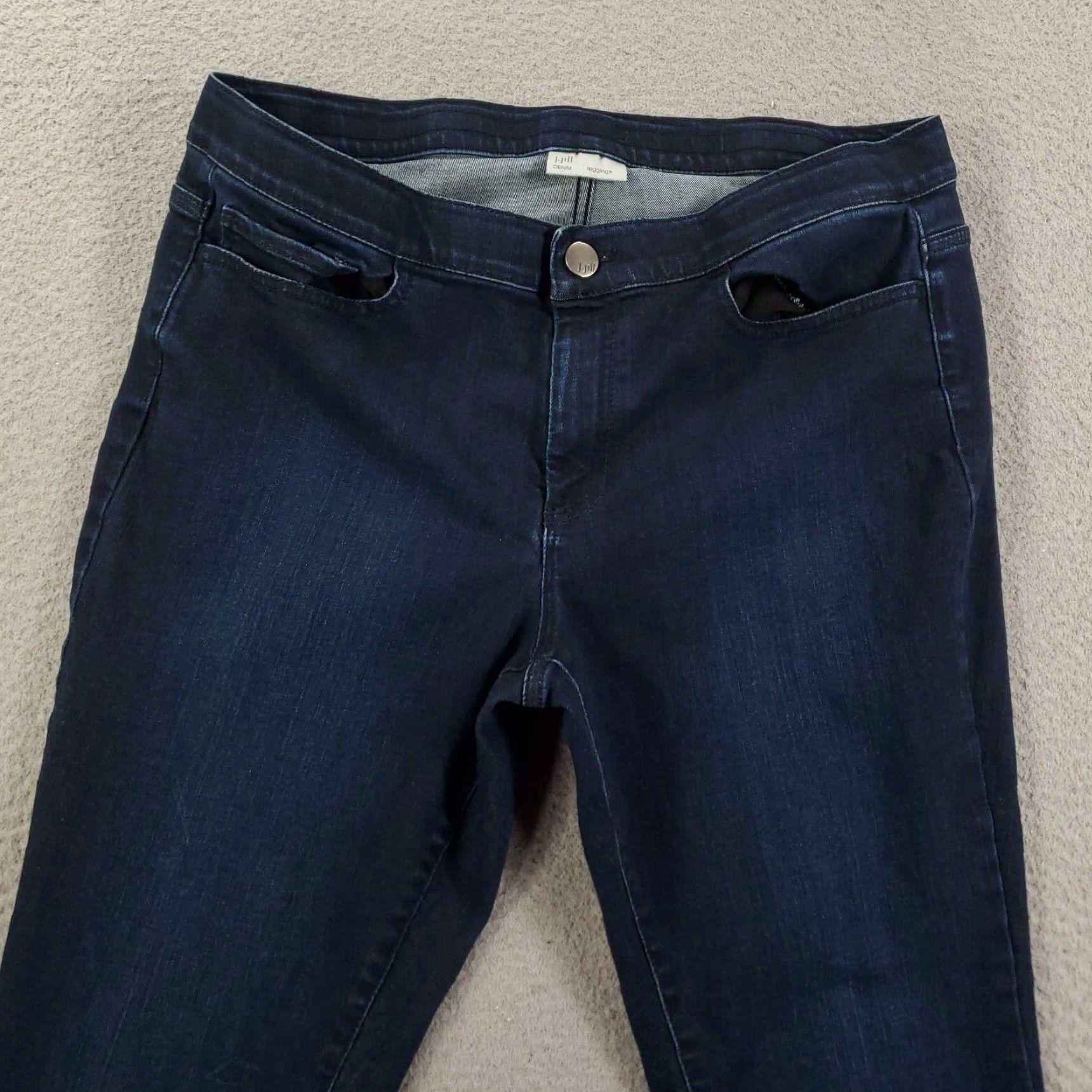 J. Jill J Jill Jeans Women 12 Blue Denim Leggings Skinny Stretchy Ankle Jeggings City Preppy 5-Pocket Womens Routine? Size 24" / US 00 / IT 34 - 6 Thumbnail