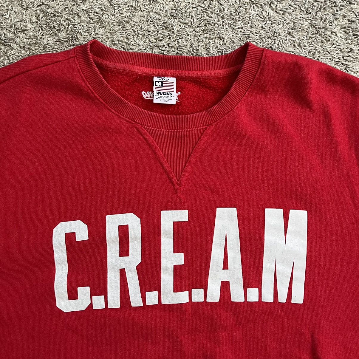 Wu-Tang Clan 🔴Wu-Tang Sweater Size 3XL CREAM Red Crewneck Raekwon WuWear Size US XXL / EU 58 / 5 - 3 Thumbnail