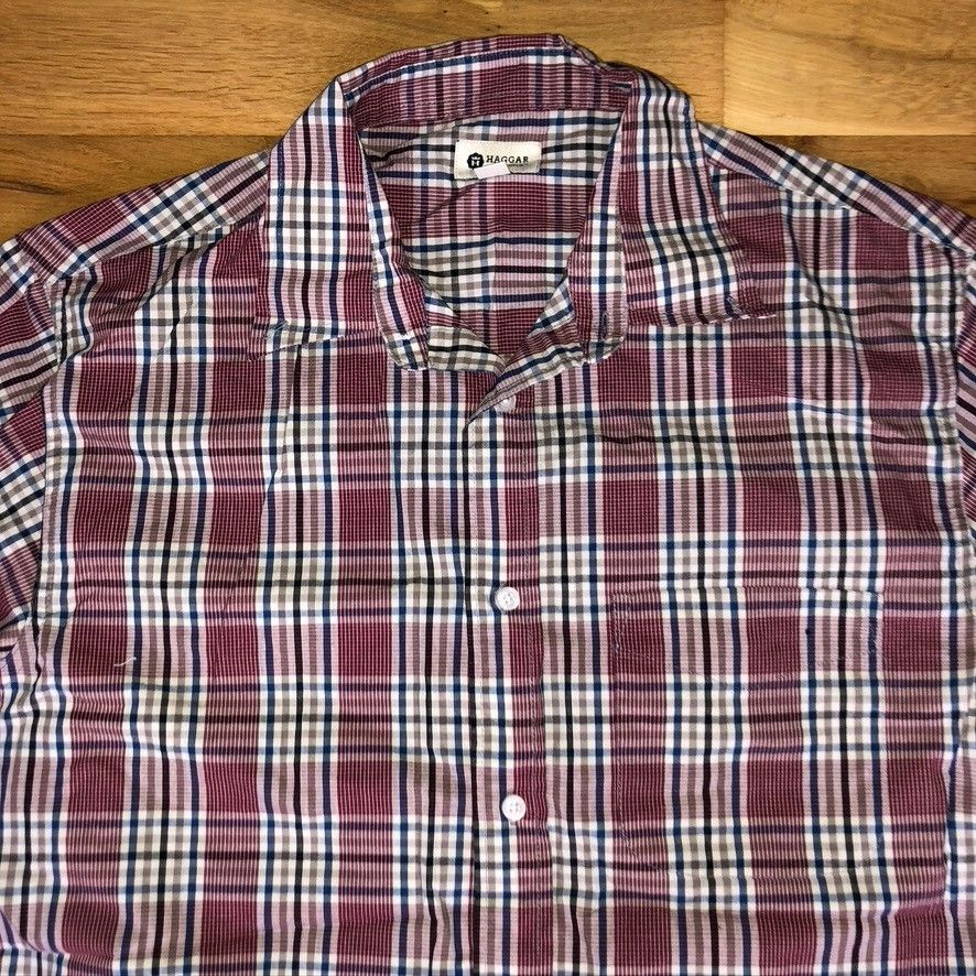 Haggar × Vintage HAGGAR MEN'S FASHIONABLE PLATED SHIRT, size M Size US M / EU 48-50 / 2 - 2 Thumbnail